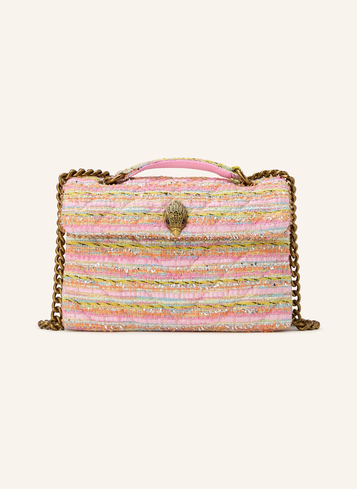KURT GEIGER KENSINGTON shoulder bag: PINK / GOLD / LIGHT BLUE