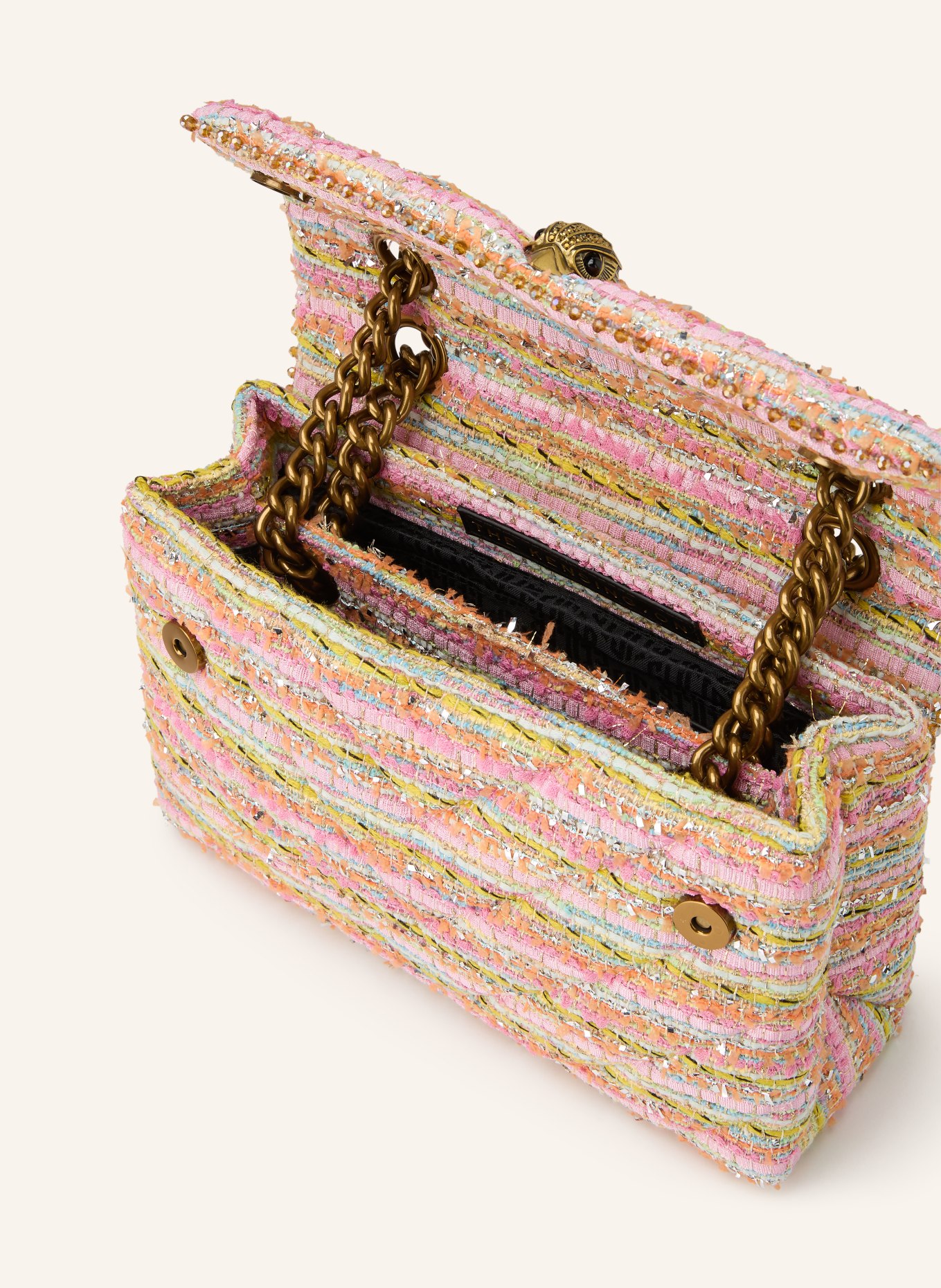 KURT GEIGER KENSINGTON shoulder bag: PINK / GOLD / LIGHT BLUE