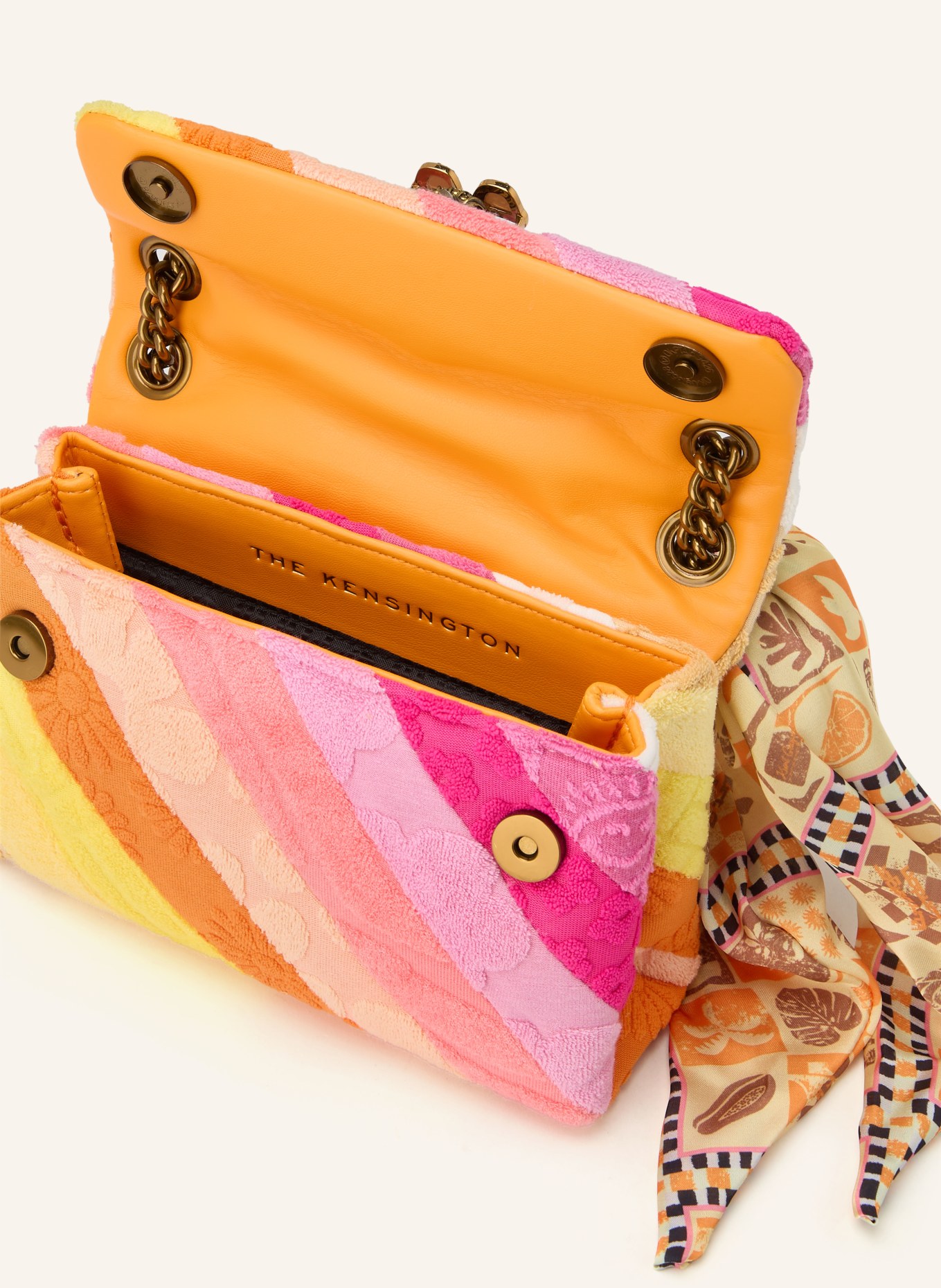 KURT GEIGER Umhängetasche KENSINGTON MINI: PINK / GOLD / GELB