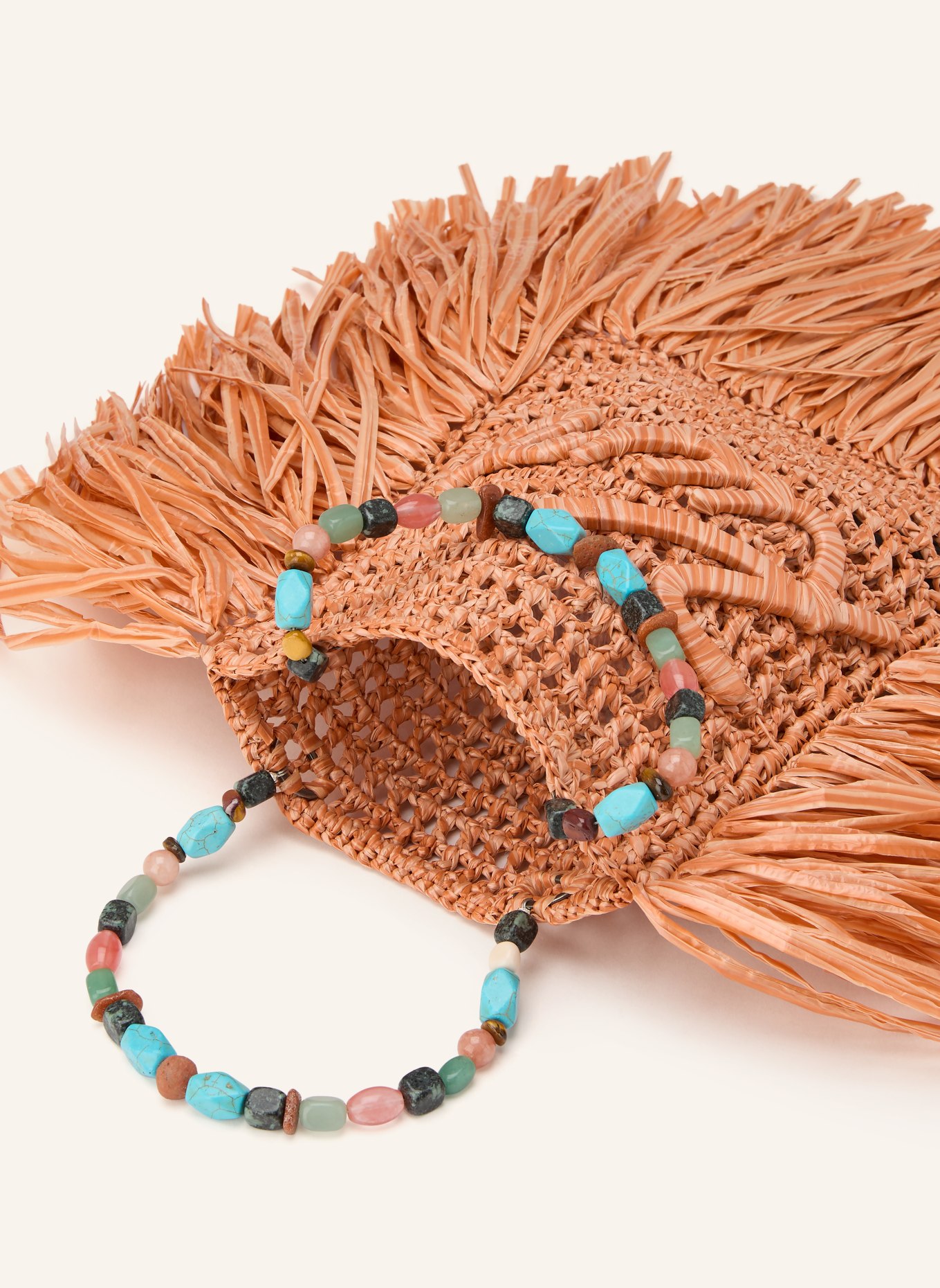 KURT GEIGER KURT MINI handbag with decorative pearls: SALMON