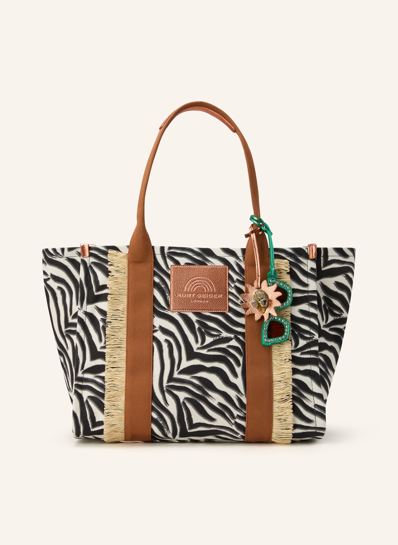 KURT GEIGER Shopper SOUTHBANK LARGE: SCHWARZ / BRAUN / WEISS