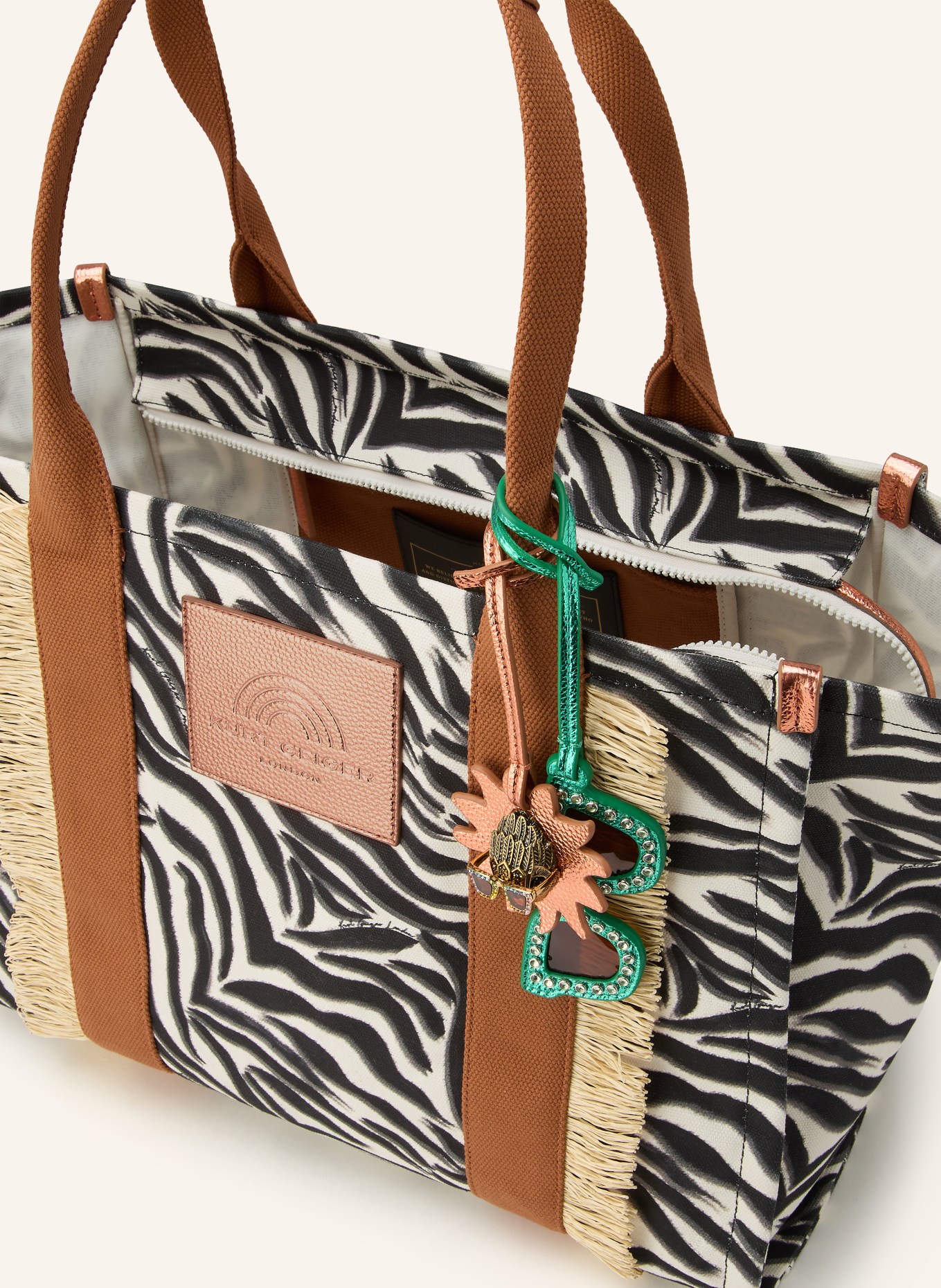 KURT GEIGER Shopper SOUTHBANK LARGE: SCHWARZ / BRAUN / WEISS