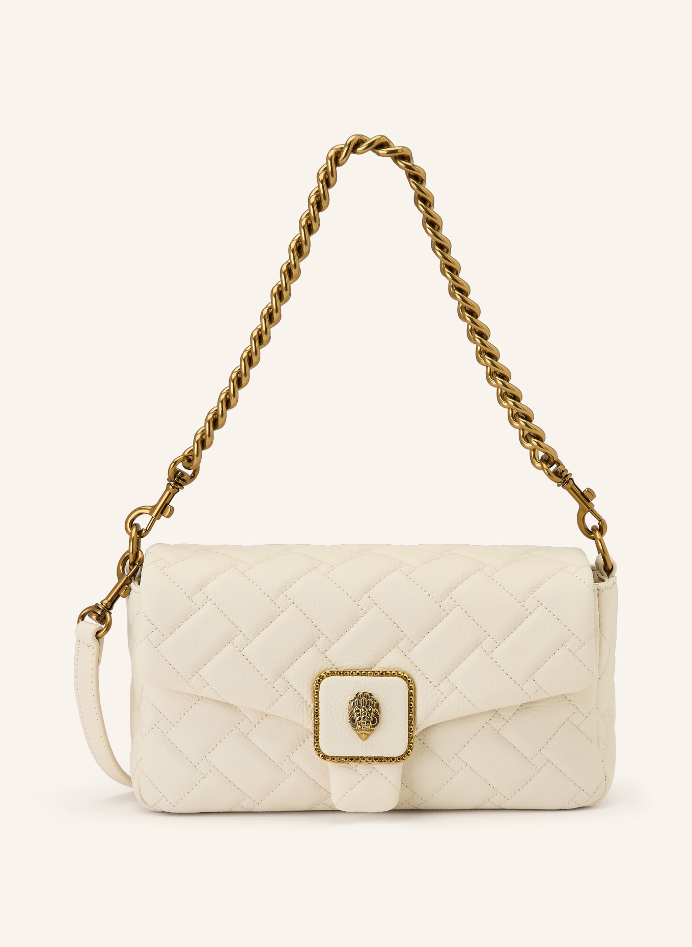 KURT GEIGER Kabelka PIMLICO s ozdobnými kameny: KRÉMOVÁ