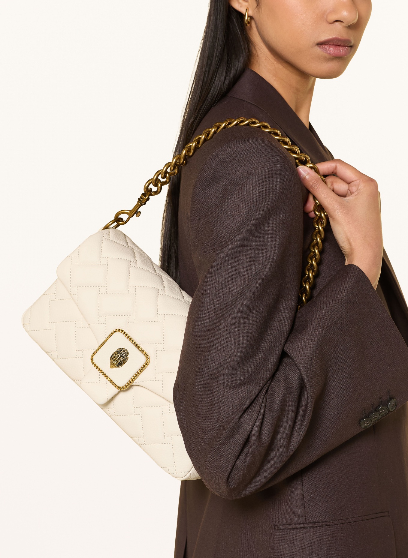 KURT GEIGER Handtas PIMLICO met sierstenen: CRÈME