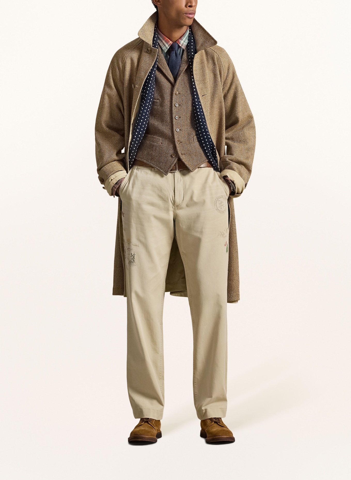 POLO RALPH LAUREN Omkeerbare jas: BRUIN / BEIGE