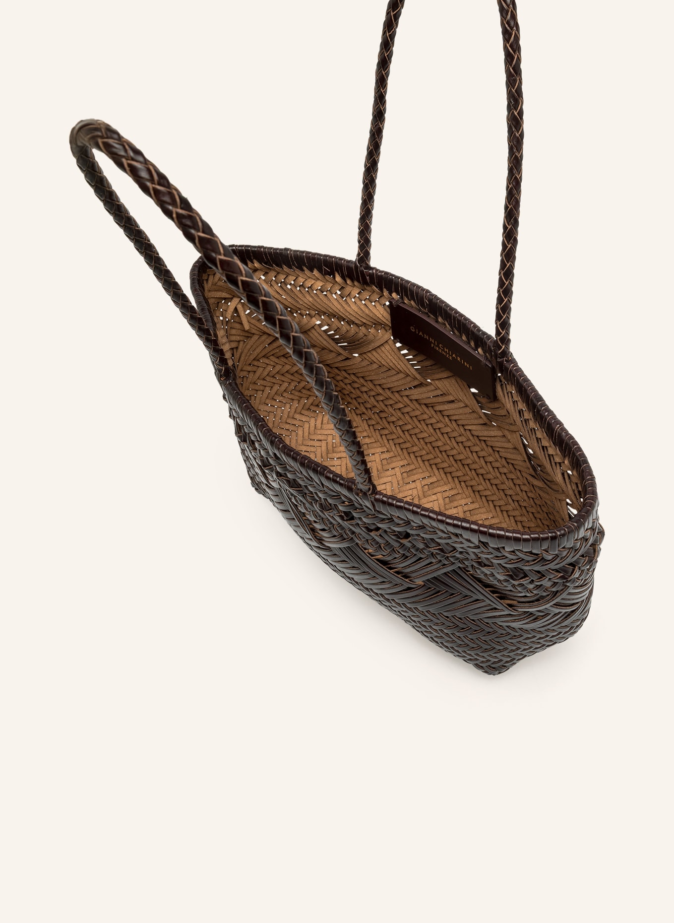 GIANNI CHIARINI Sac cabas PALOMA: MARRON FONCÉ / MARRON CLAIR