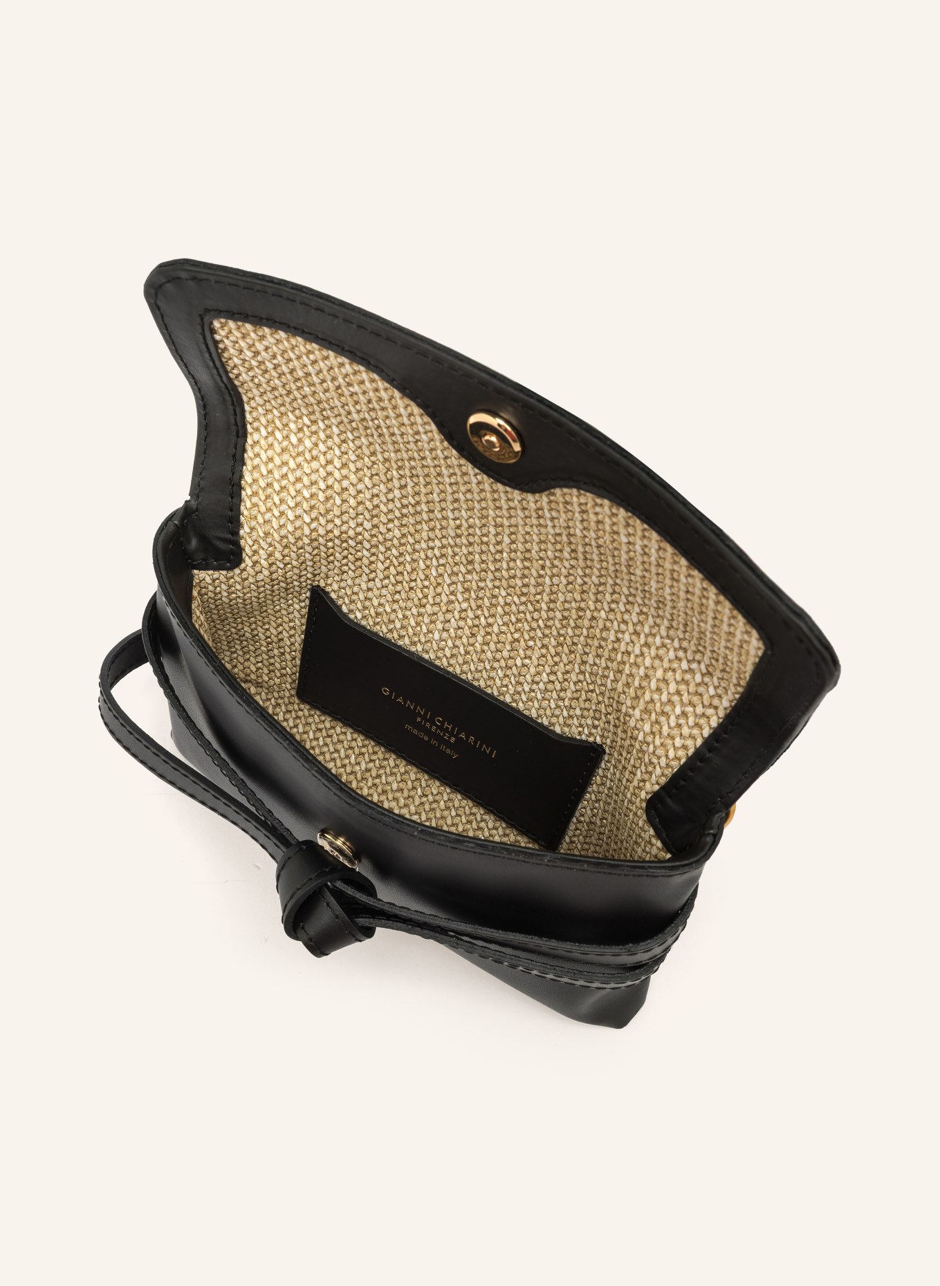 GIANNI CHIARINI Clutch: SCHWARZ / GOLD