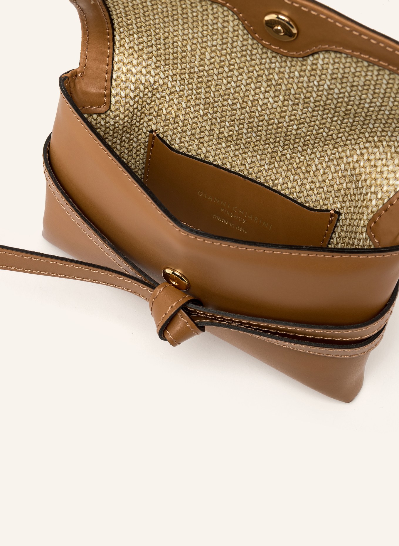 GIANNI CHIARINI Clutch: BRĄZOWY / ZŁOTY