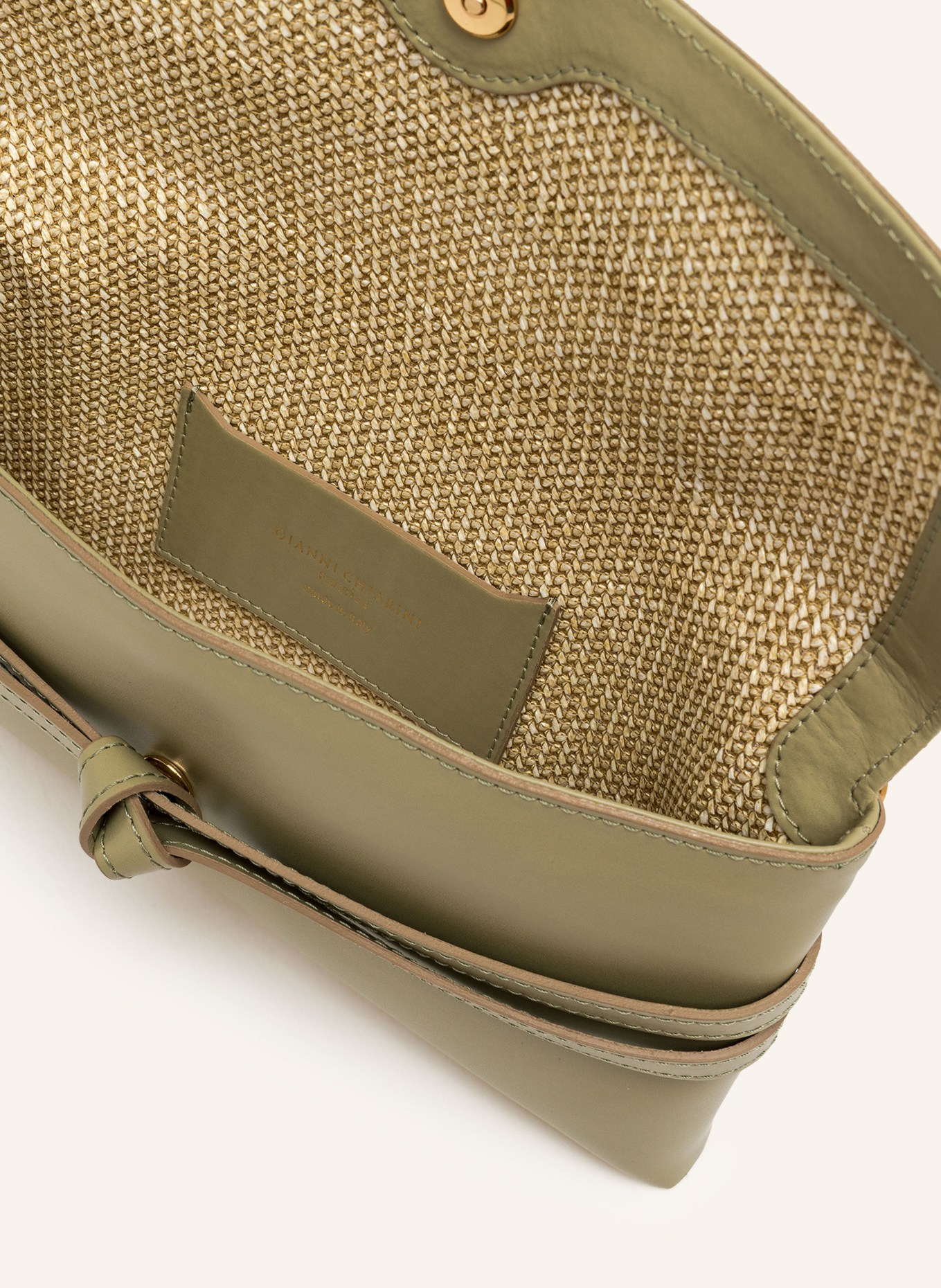 GIANNI CHIARINI Clutch: OLIV / GOLD