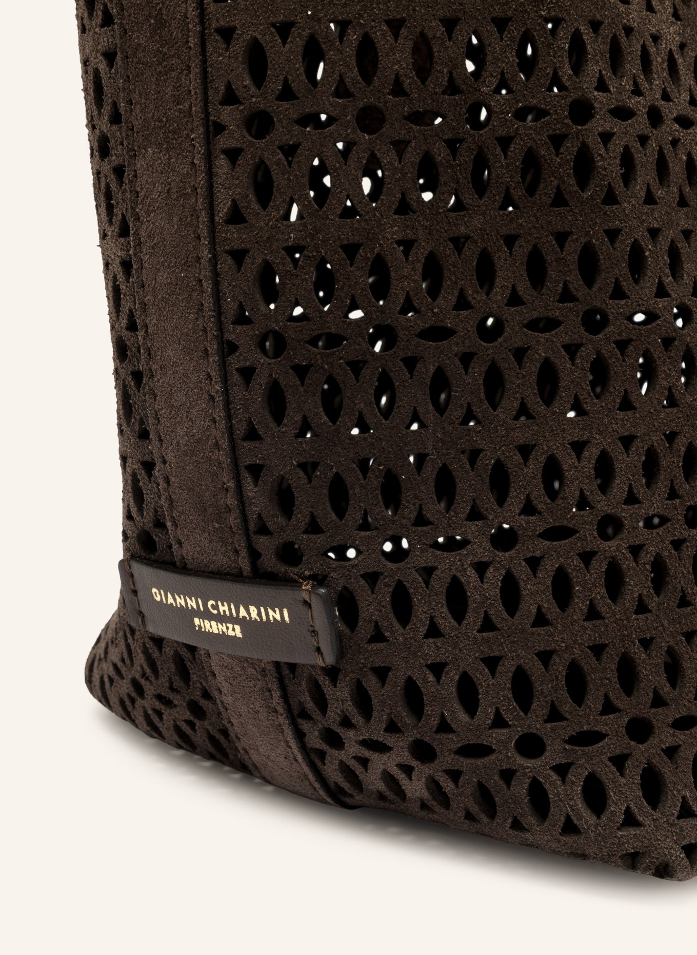 GIANNI CHIARINI Torba z kieszonką i wycięciami: CIEMNOBRĄZOWY