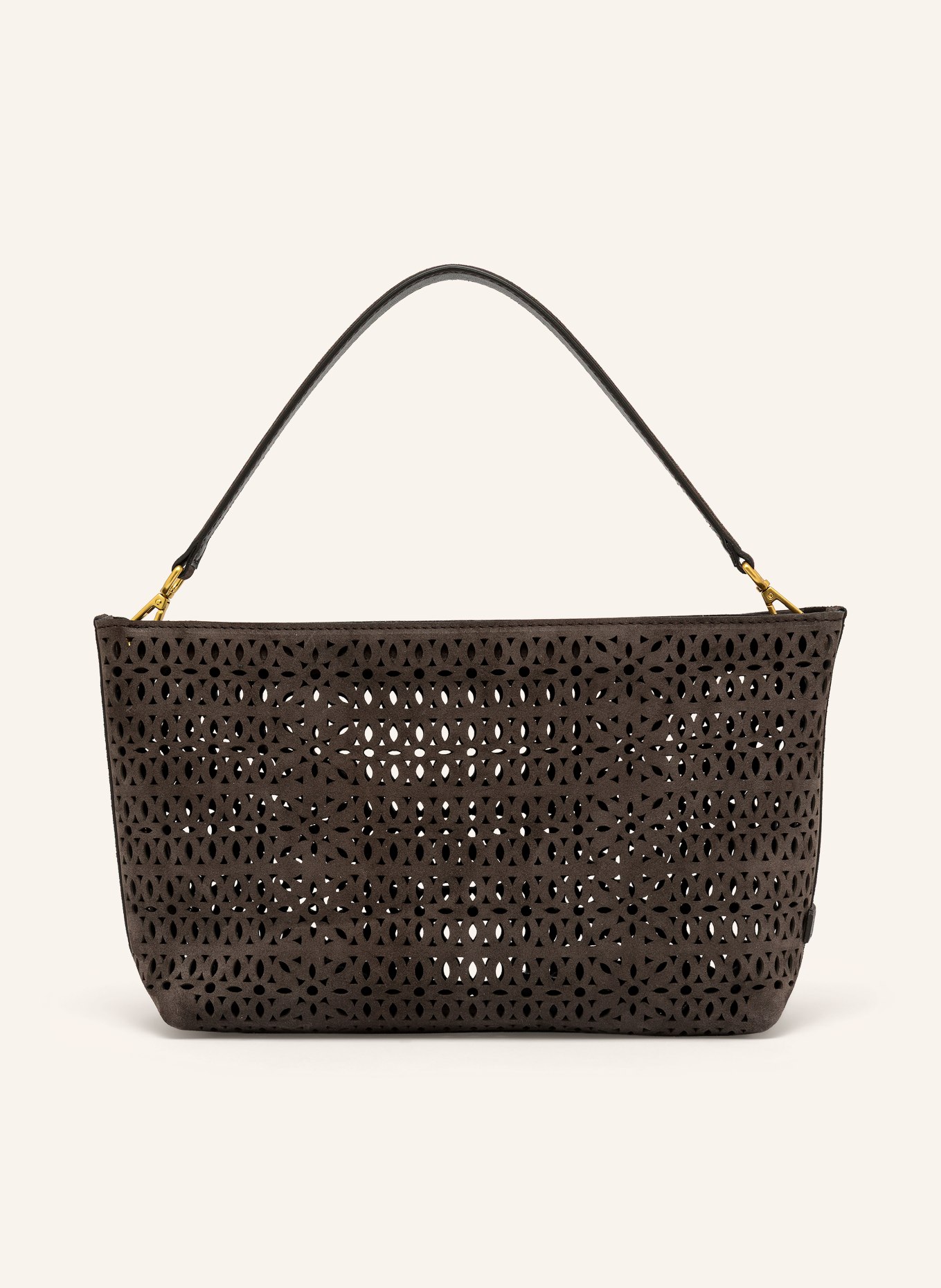GIANNI CHIARINI Schultertasche mit Cut-outs: TAUPE / GOLD