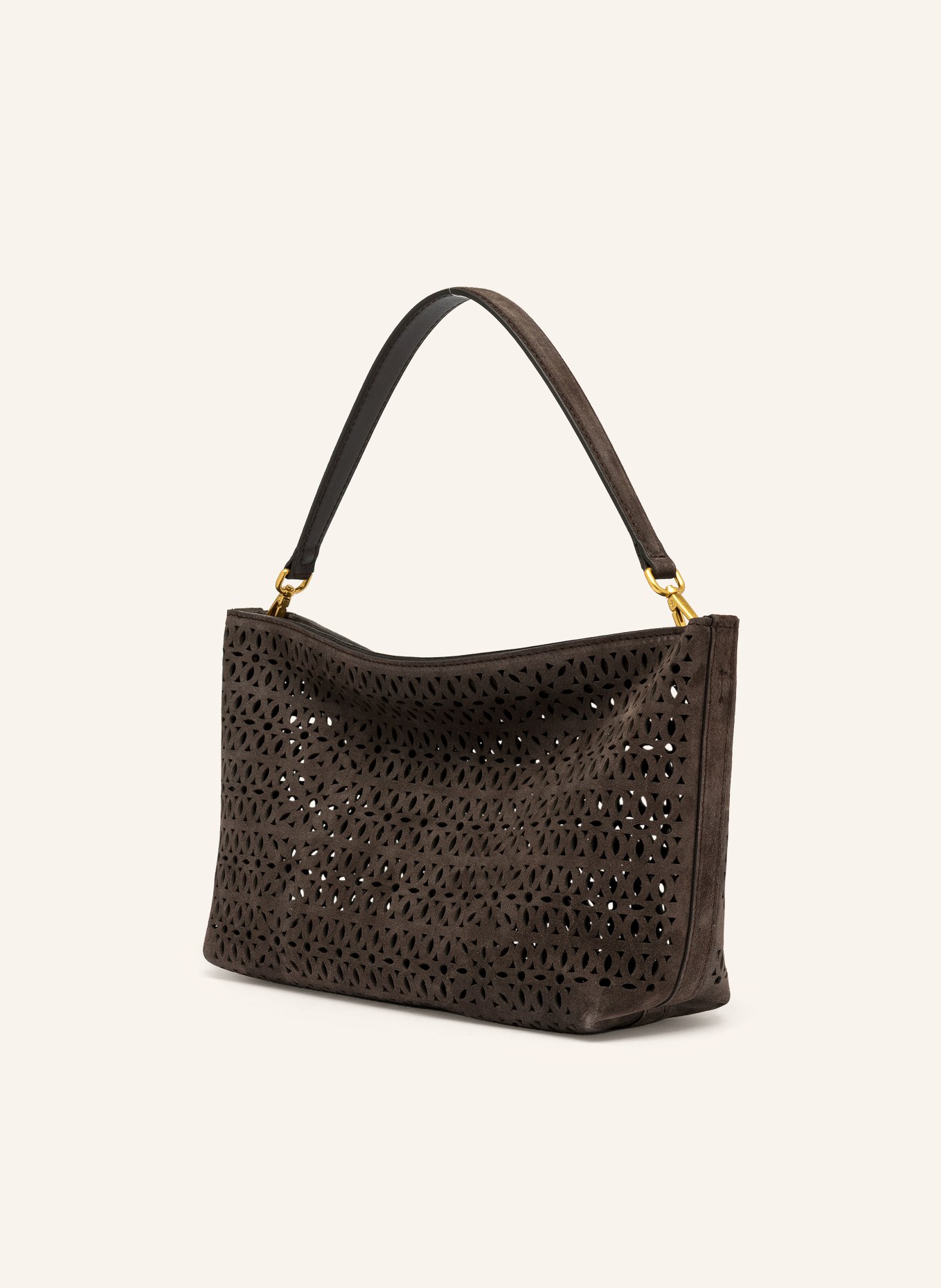 GIANNI CHIARINI Schultertasche mit Cut-outs: TAUPE / GOLD