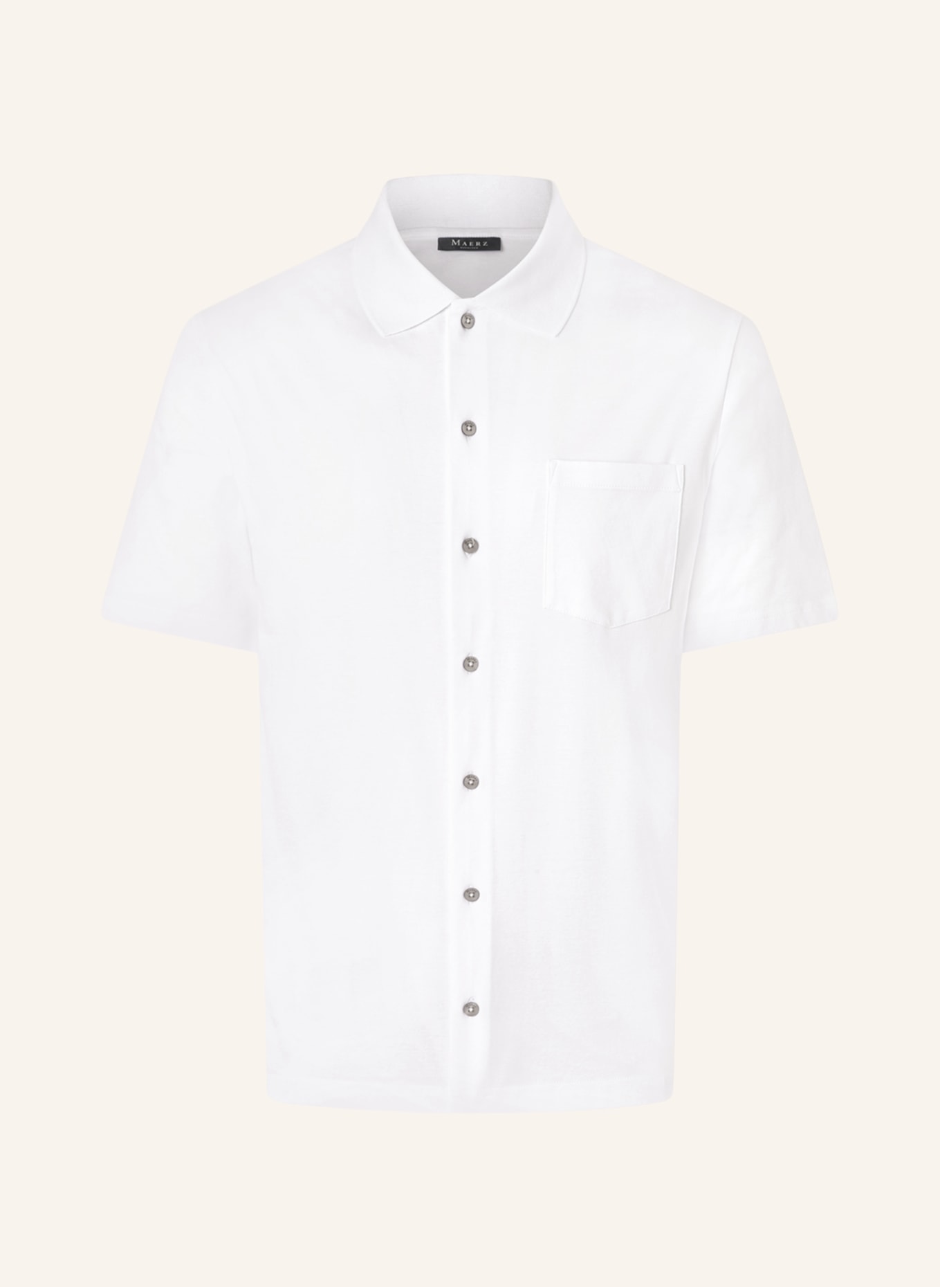 MAERZ MUENCHEN Korte mouwen shirt Regular Fit van jersey: WIT