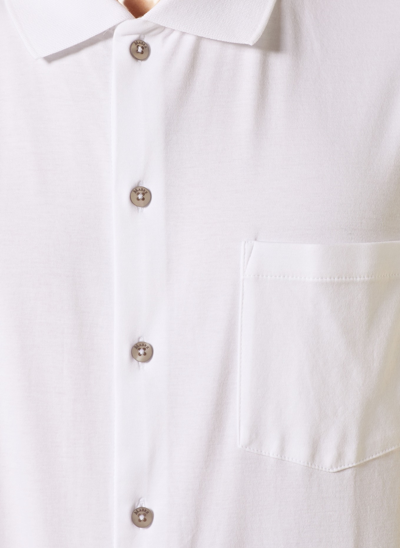 MAERZ MUENCHEN Korte mouwen shirt Regular Fit van jersey: WIT