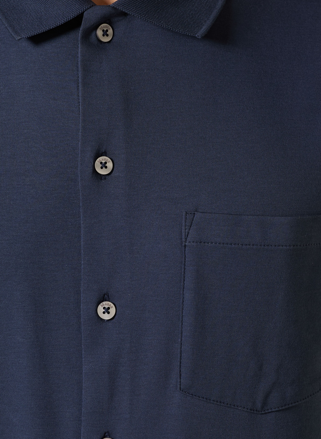 MAERZ MUENCHEN Korte mouwen shirt Regular Fit van jersey: DONKERBLAUW