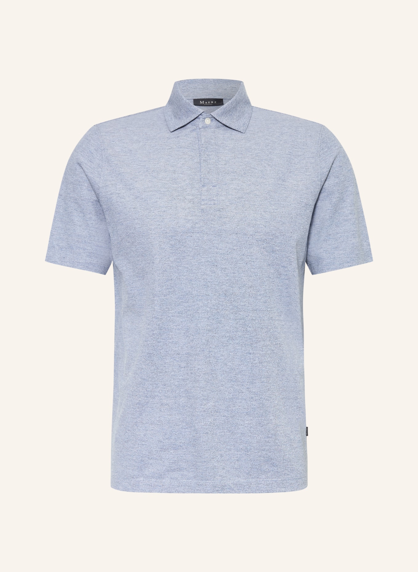 MAERZ MUENCHEN Piqué-Poloshirt: BLAU / HELLBLAU