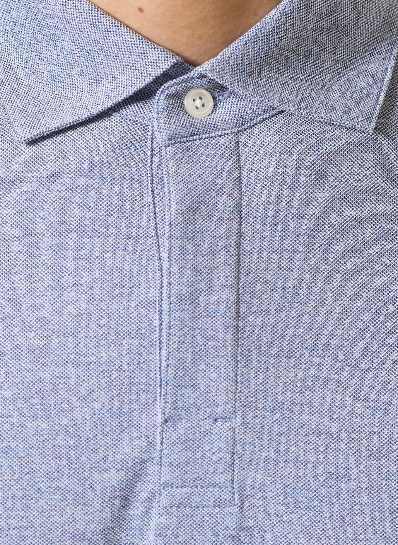 MAERZ MUENCHEN Piqué-Poloshirt: BLAU / HELLBLAU