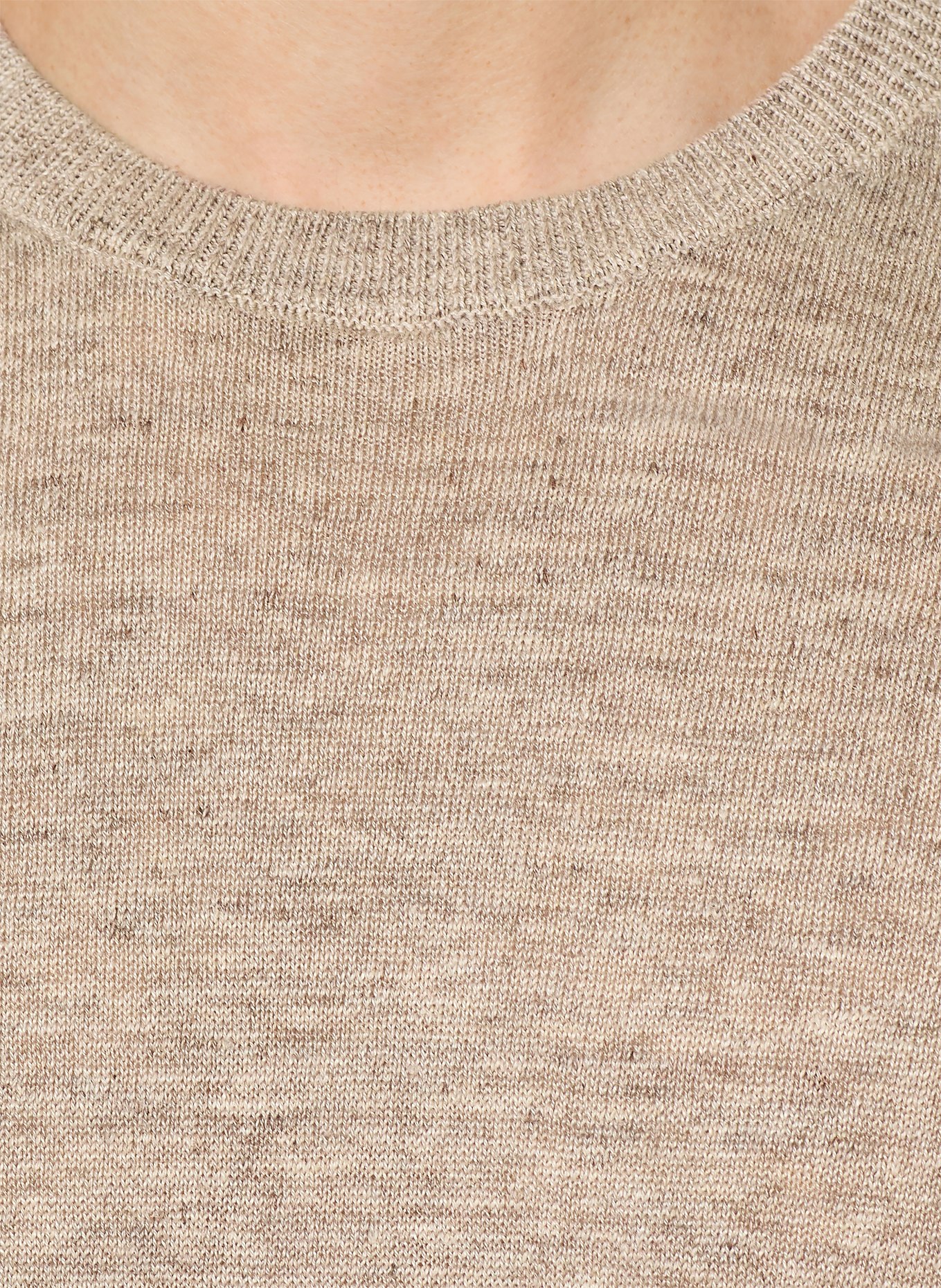 MAERZ MUENCHEN Dzianinowa koszulka z lnu: BEŻOWY