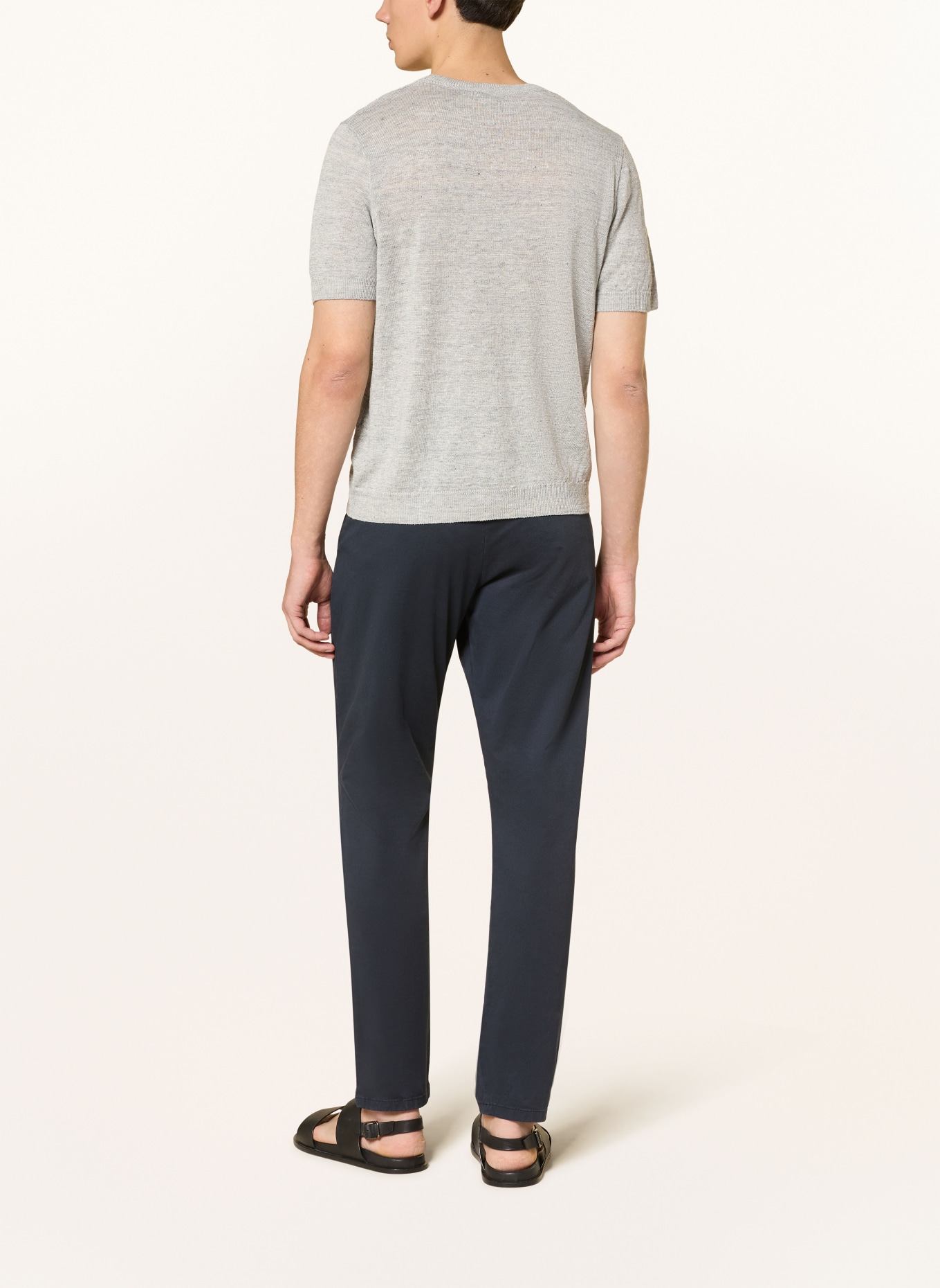 MAERZ MUENCHEN Dzianinowa koszulka z lnu: SZARY