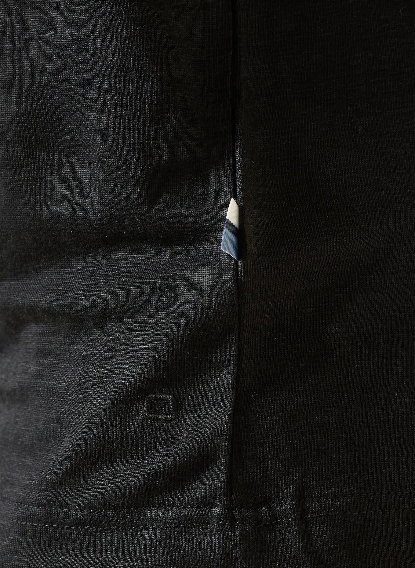 OLYMP T-Shirt aus Leinen: SCHWARZ