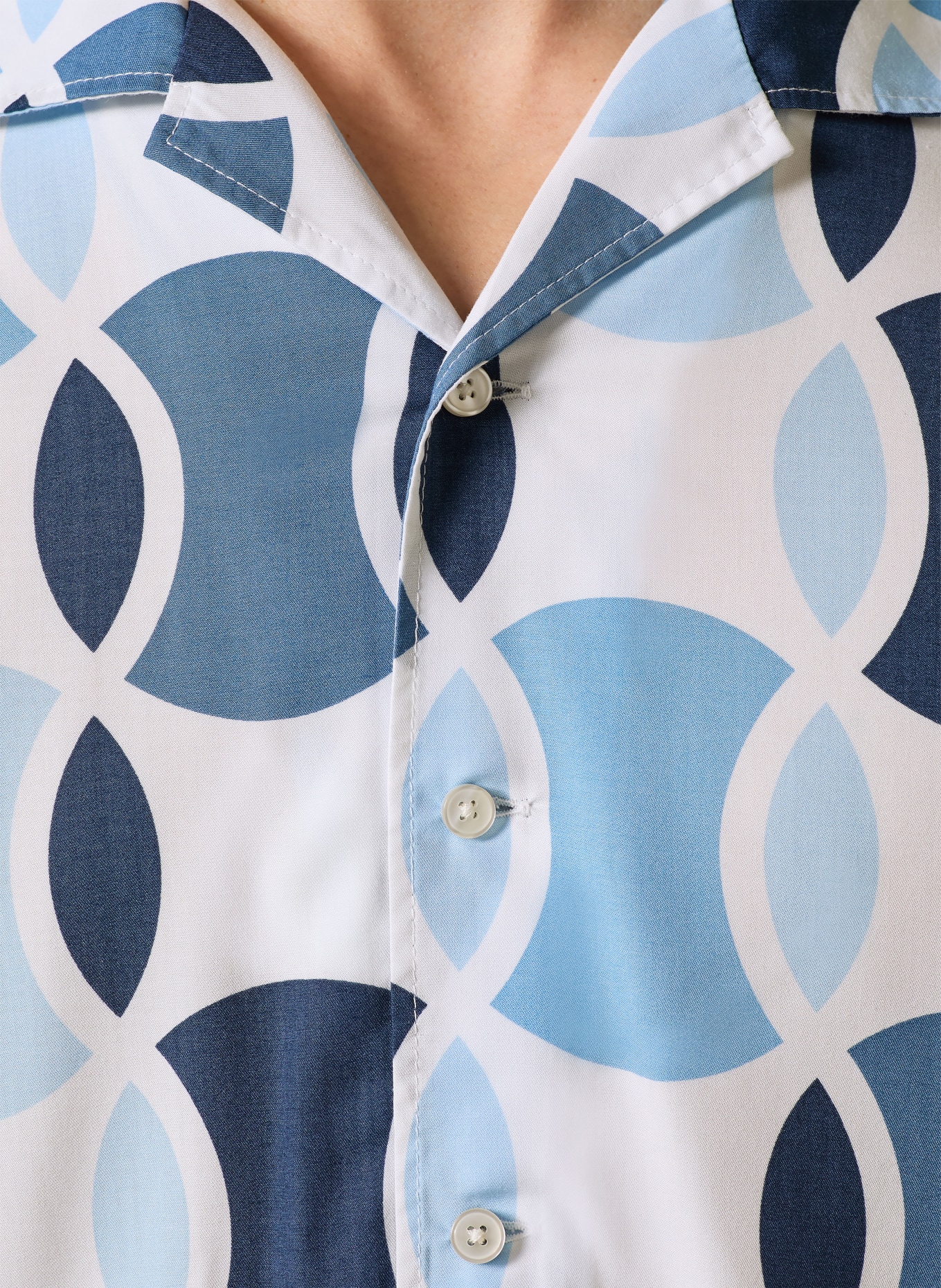 OLYMP Resorthemd Casual regular fit: WEISS / HELLBLAU / BLAU