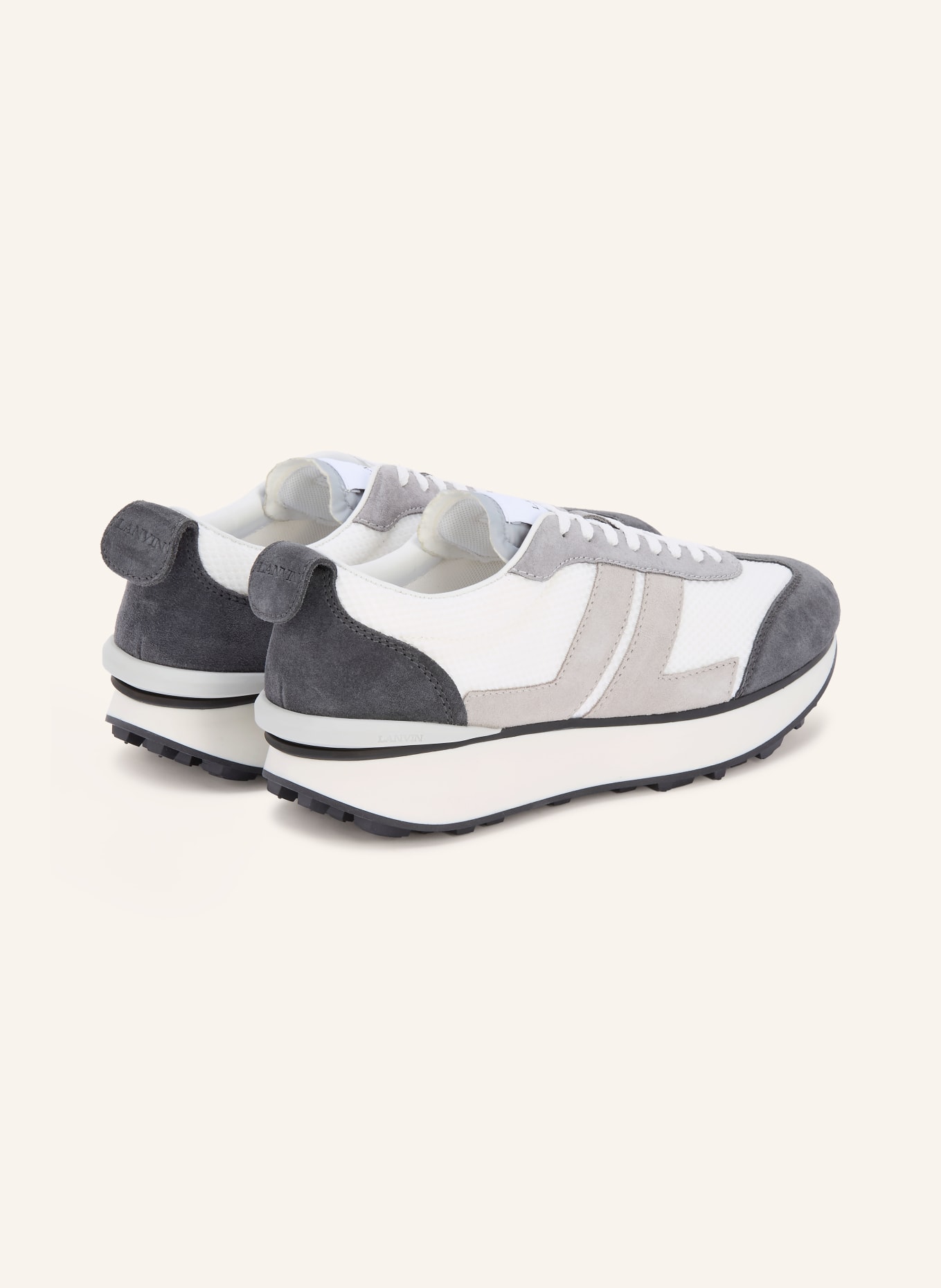LANVIN Sneaker BUMPR: HELLGRAU / BLAUGRAU / WEISS