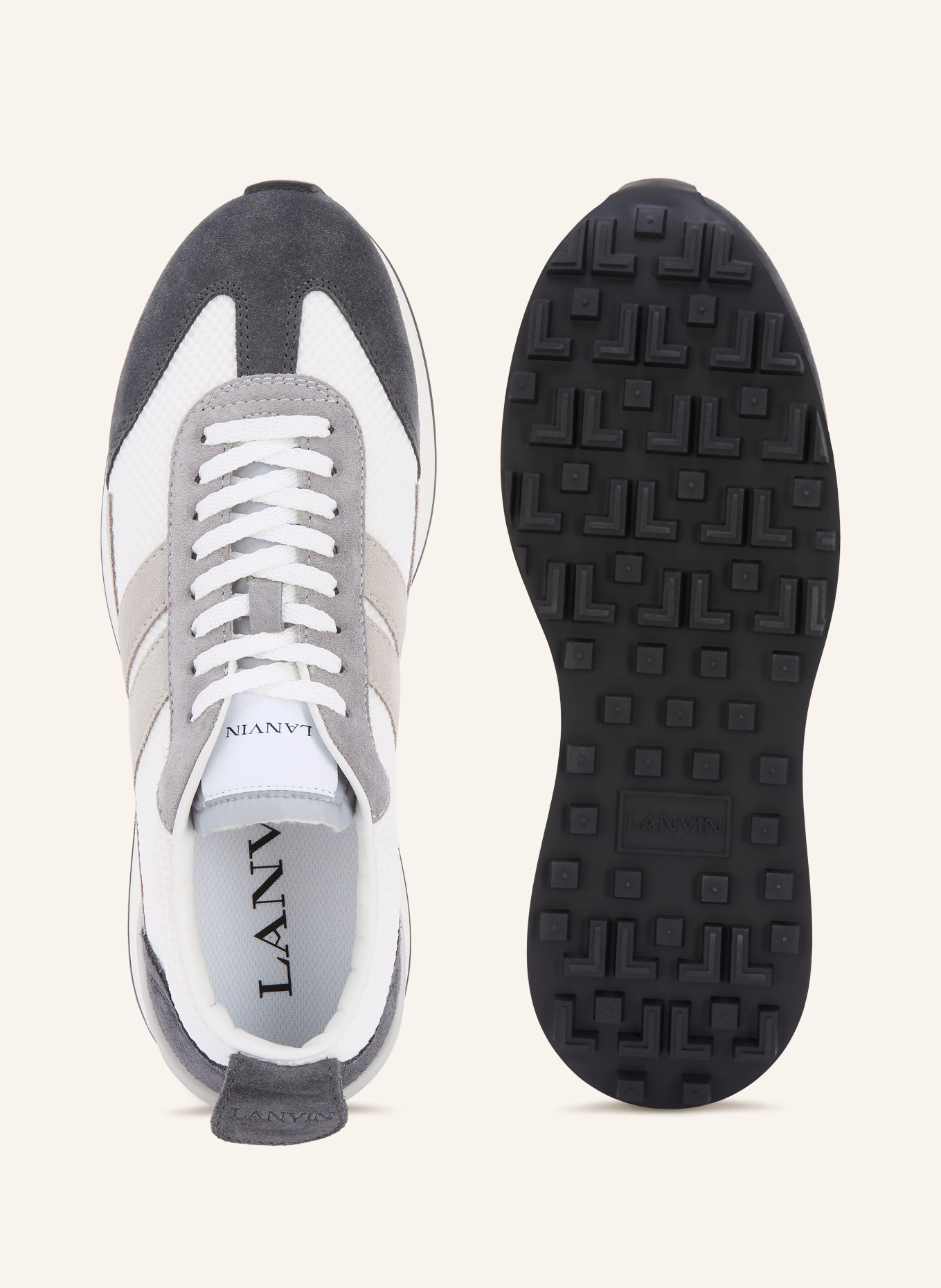 LANVIN Sneaker BUMPR: HELLGRAU / BLAUGRAU / WEISS