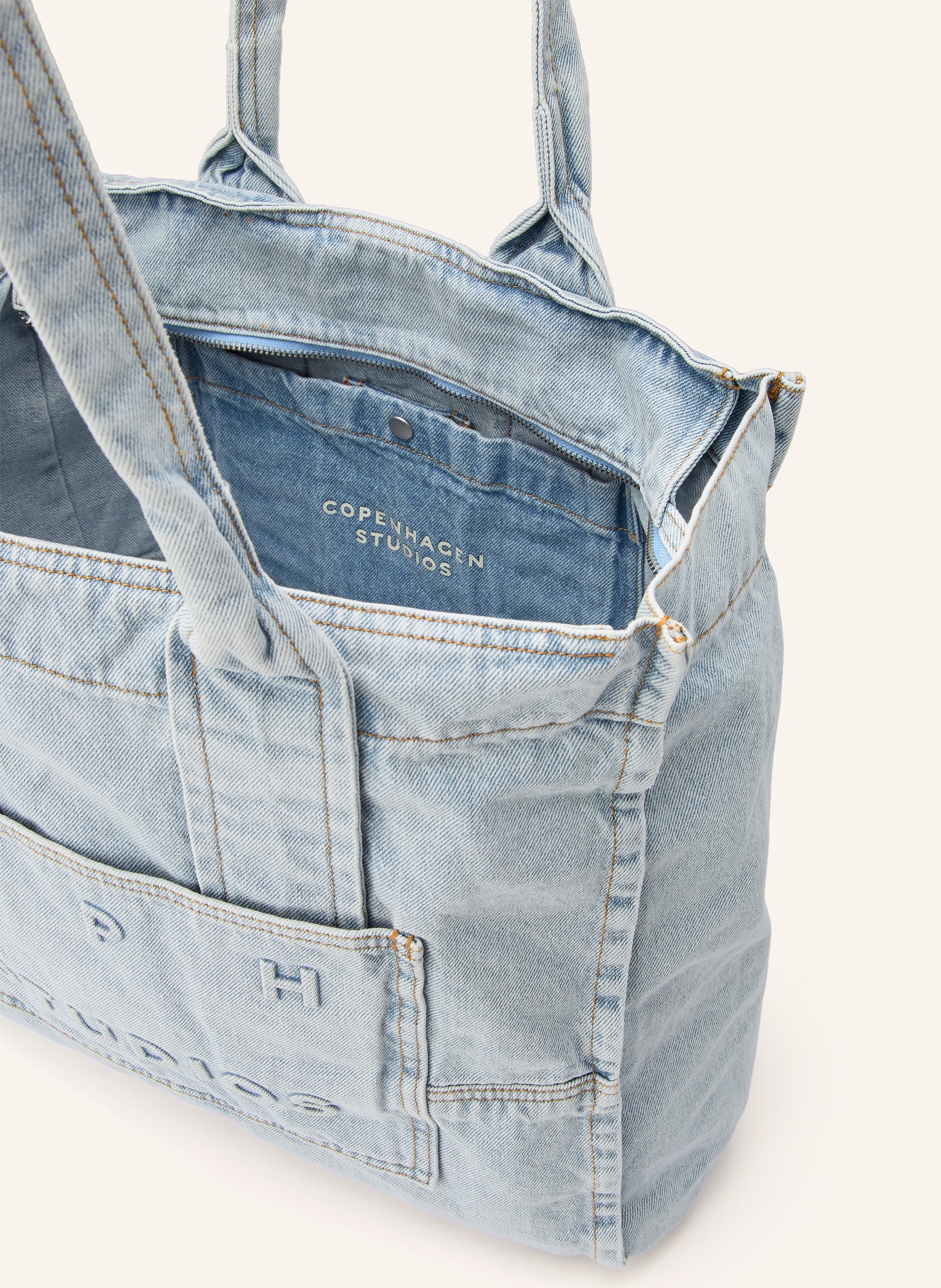 COPENHAGEN STUDIOS Sac cabas CPH 5 DENIM: BLEU CLAIR