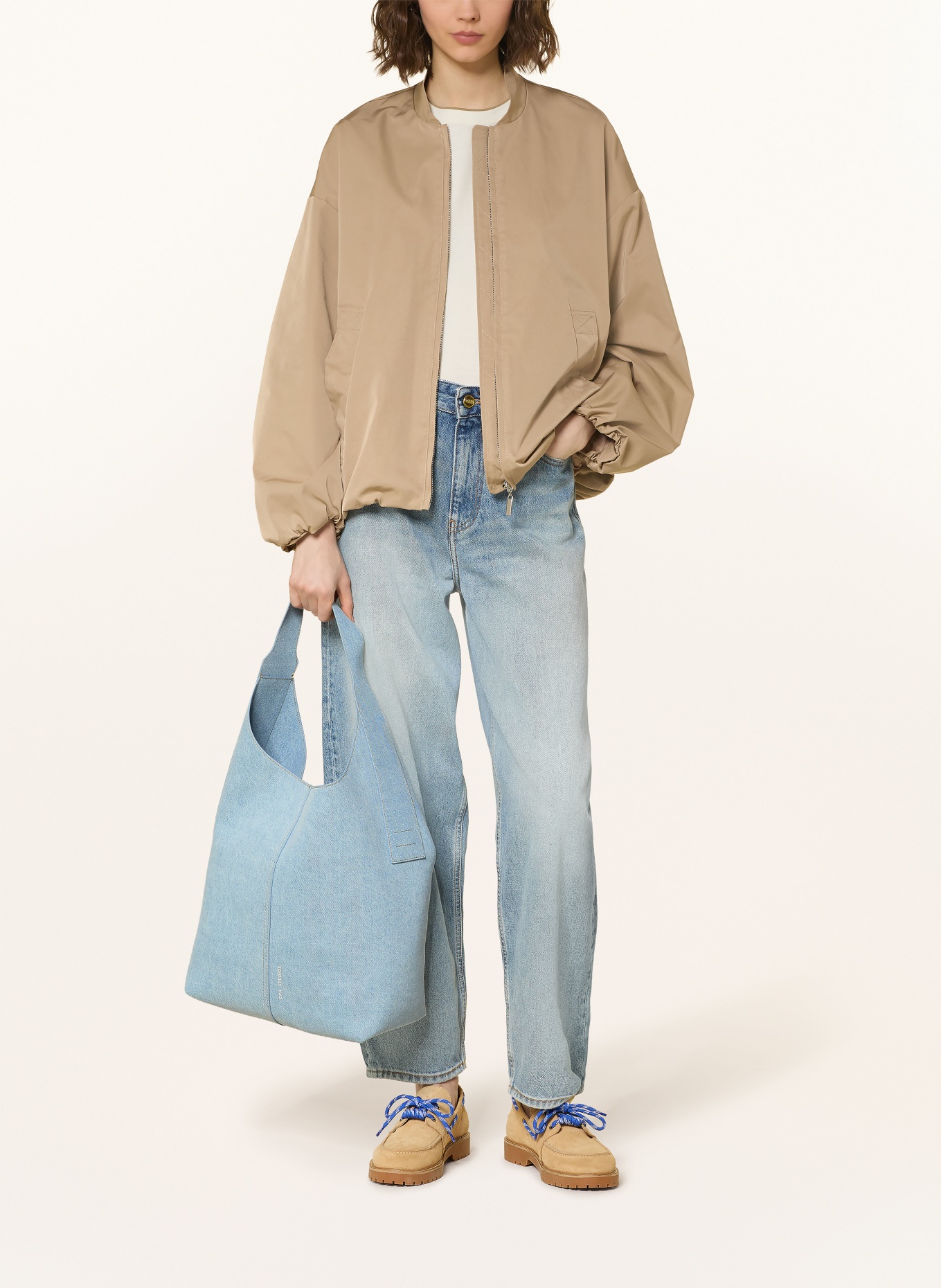 COPENHAGEN STUDIOS Beuteltasche mit Pouch: HELLBLAU / SILBER