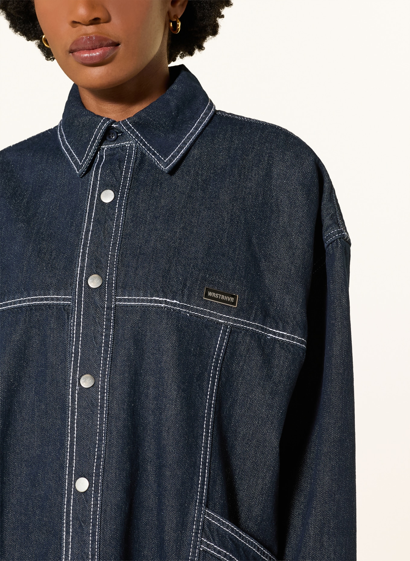 WRSTBHVR Surveste en jean LEANDRA: 5073 RAW BLUE