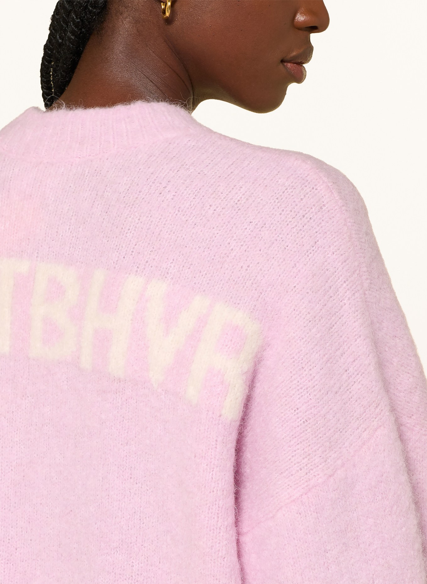 WRSTBHVR ENCI sweater with alpaca: PINK