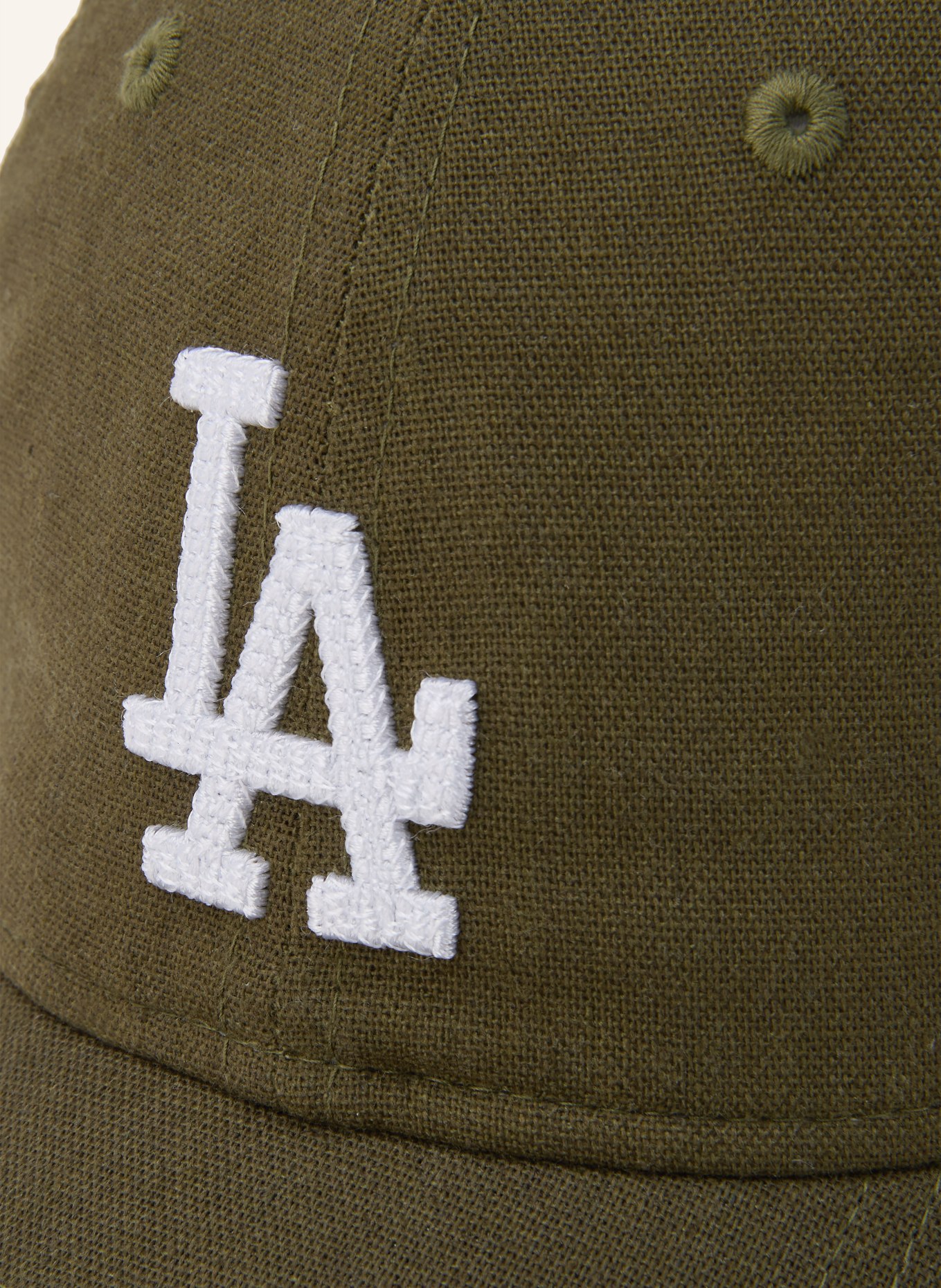 NEW ERA Cap 9TWENTY® mit Leinen: OLIV / WEISS