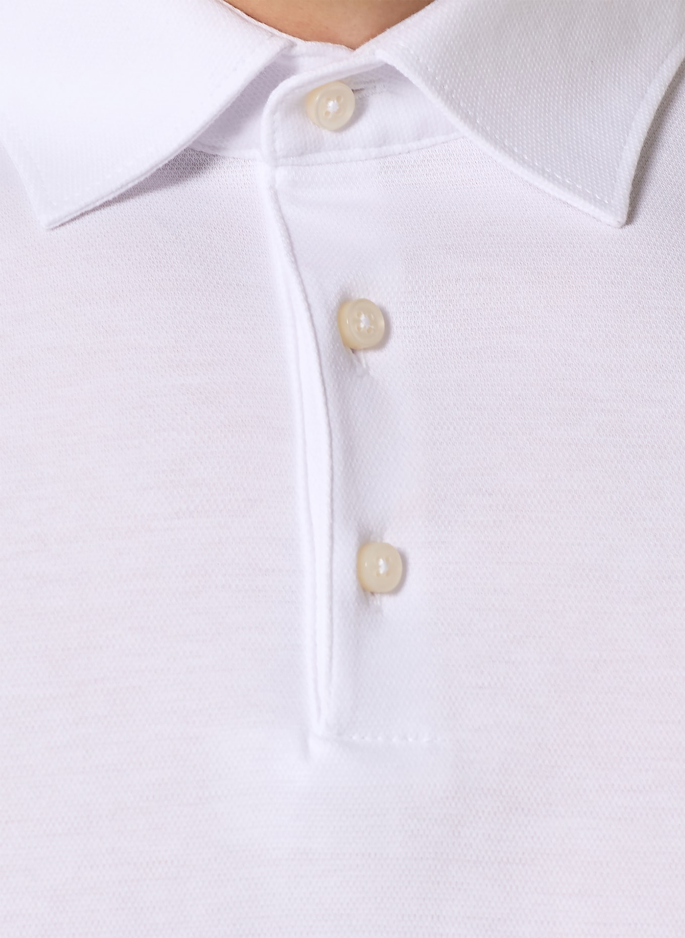 DESOTO Piqué-Poloshirt: WEISS