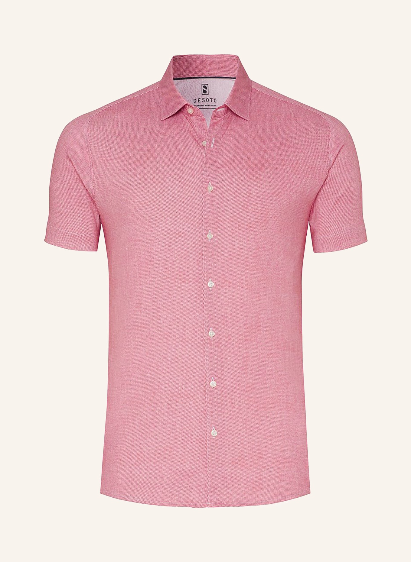 DESOTO Kurzarm-Hemd Slim Fit aus Jersey: HELLROT