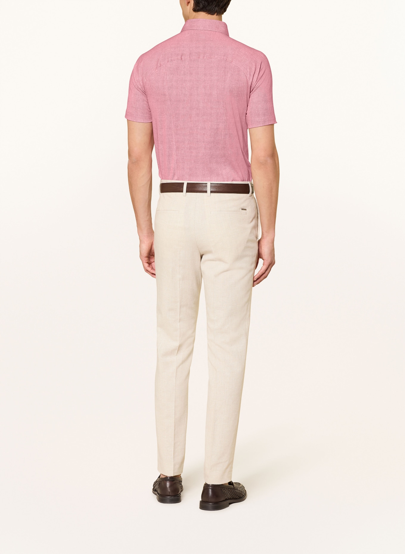 DESOTO Kurzarm-Hemd Slim Fit aus Jersey: HELLROT