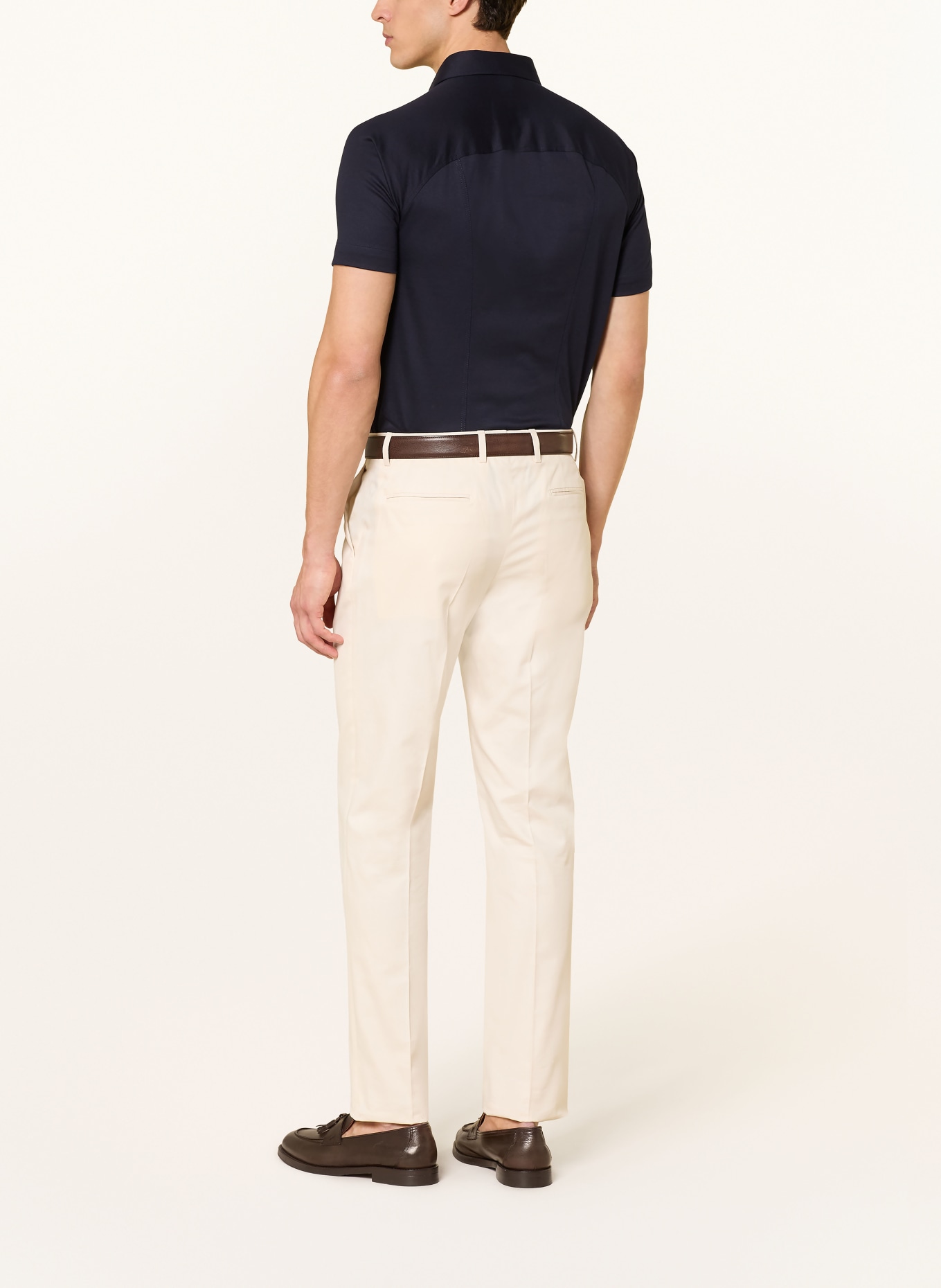 DESOTO Kurzarm-Hemd Slim Fit aus Jersey: DUNKELBLAU