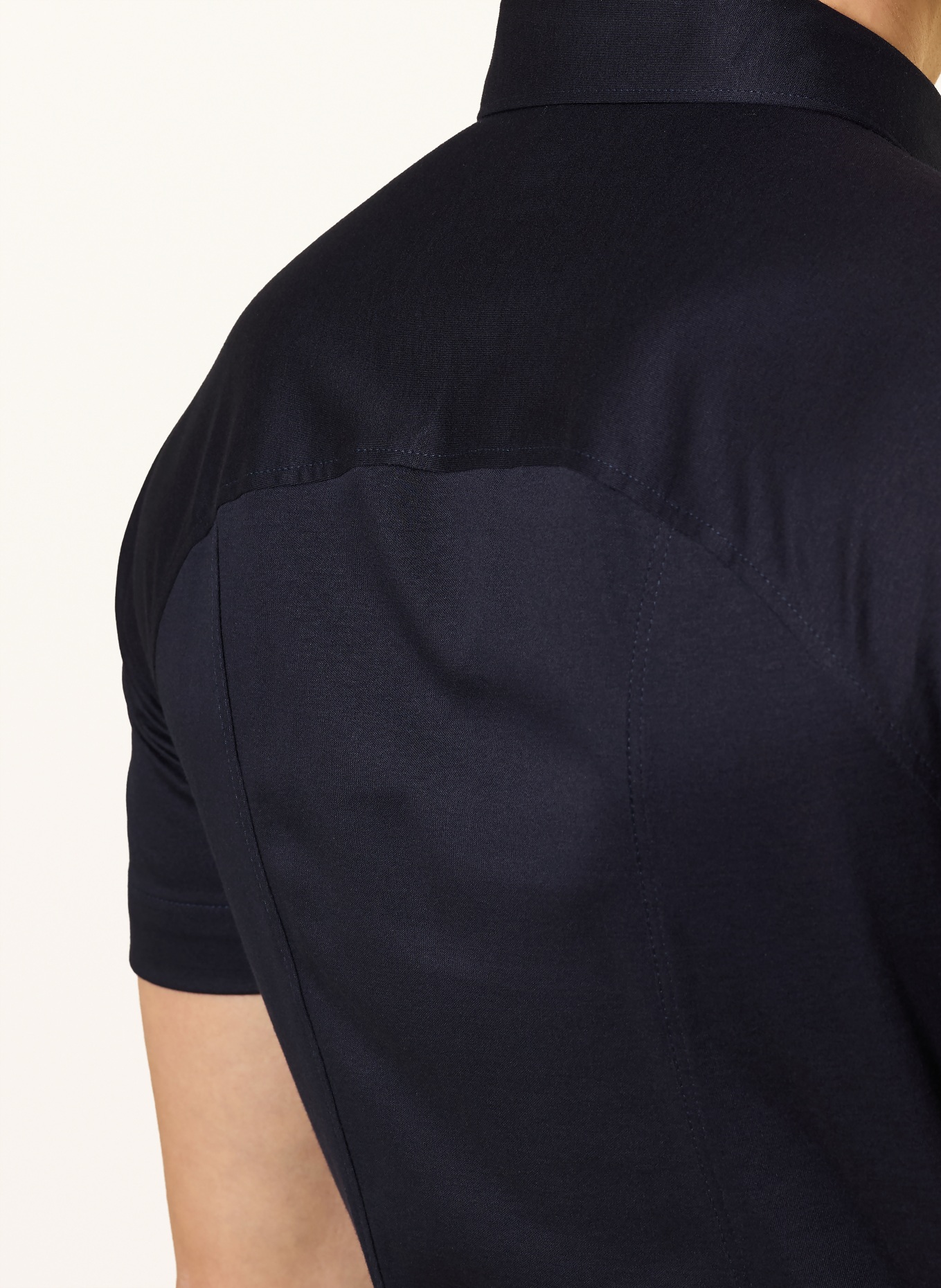 DESOTO Kurzarm-Hemd Slim Fit aus Jersey: DUNKELBLAU