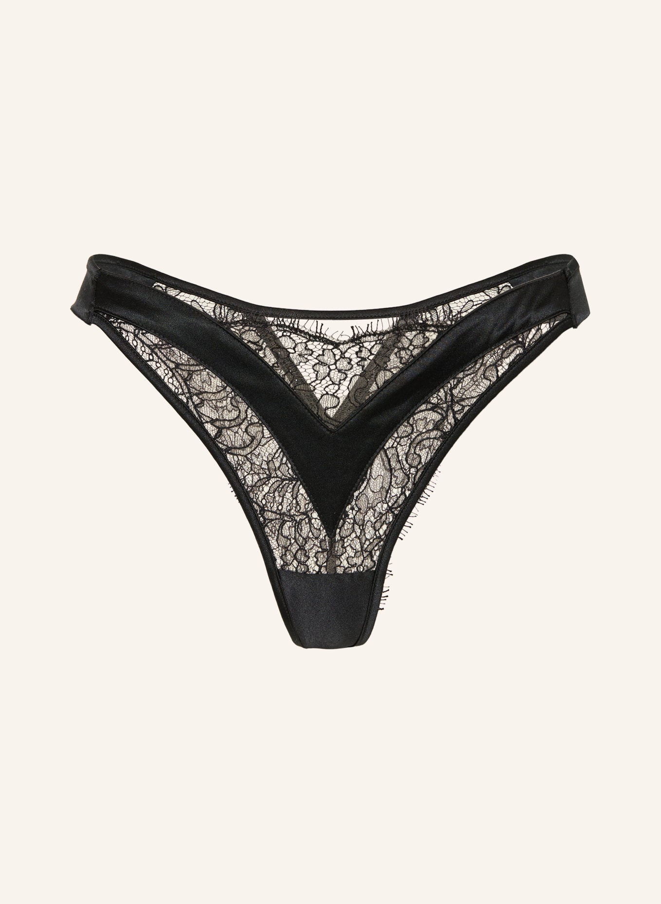 LIVY String BURNING DESIRE mit Schmucksteinen: SCHWARZ / BEIGE