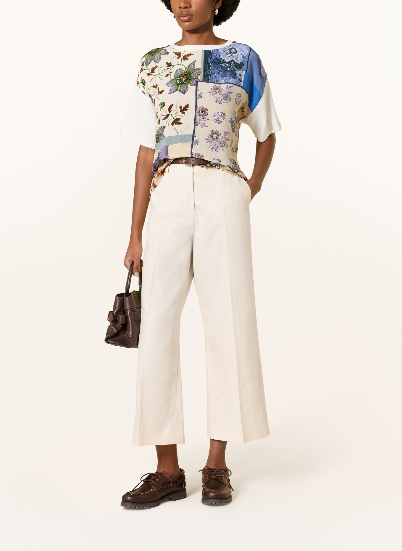 WEEKEND Max Mara Kalhoty ZIRCONE: KRÉMOVÁ