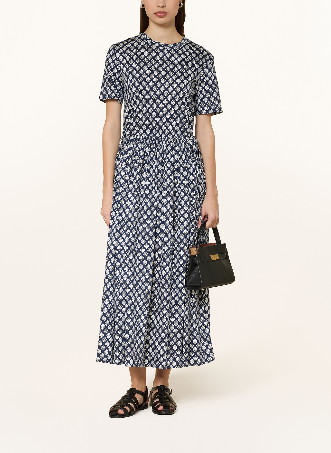 WEEKEND Max Mara Jerseykleid FASCINO: DUNKELBLAU / WEISS