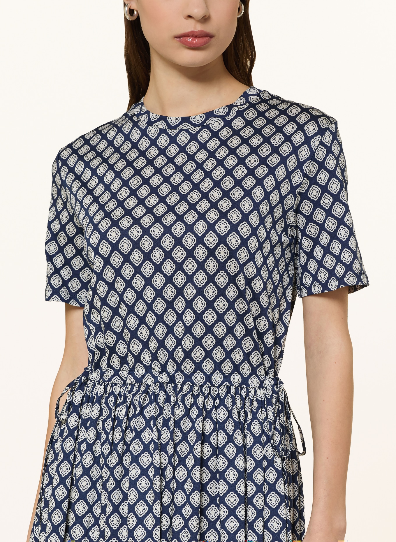 WEEKEND Max Mara Jerseykleid FASCINO: DUNKELBLAU / WEISS