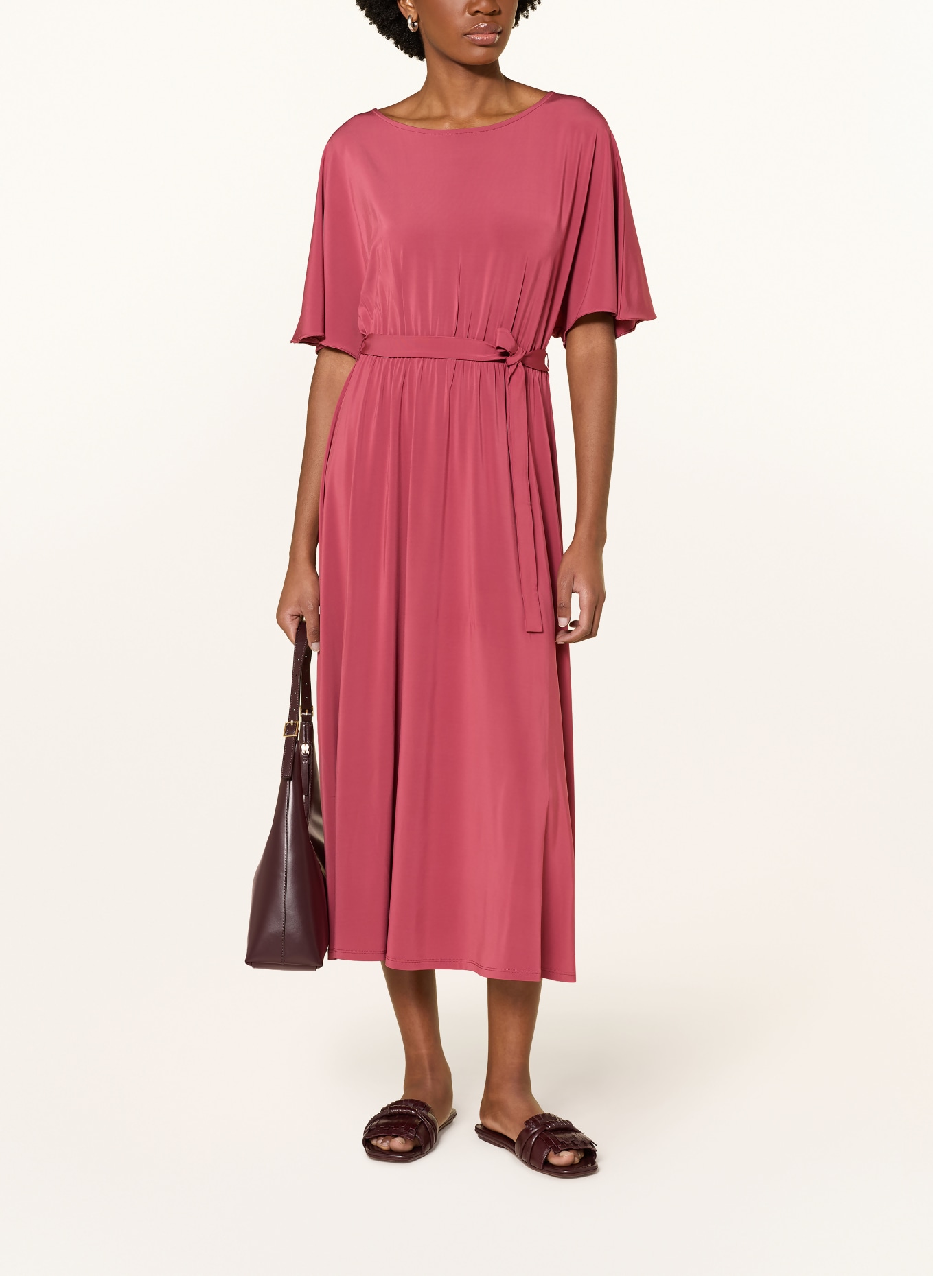 WEEKEND Max Mara Robe en jersey DIVO: ROUGE CLAIR