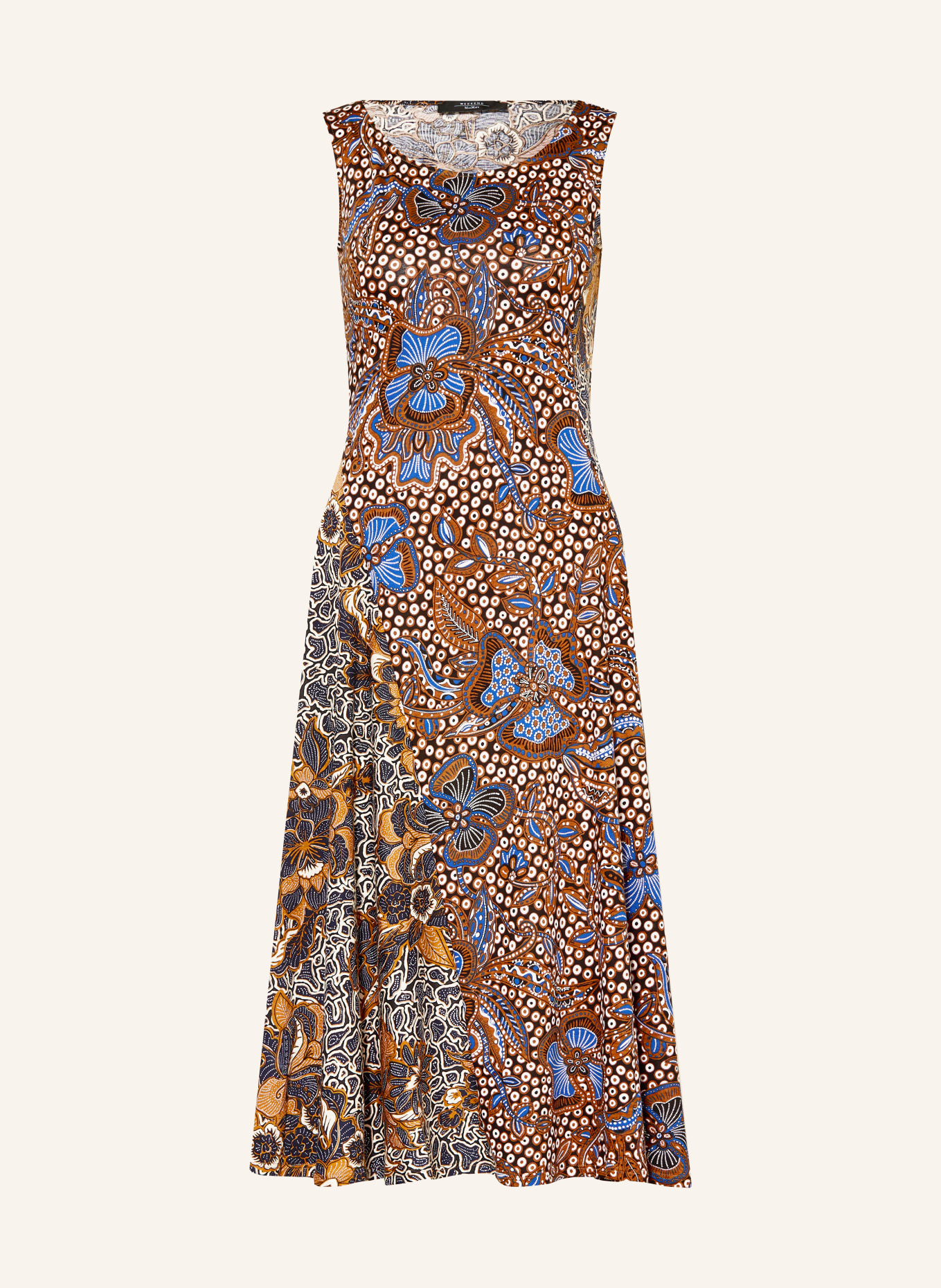 WEEKEND Max Mara Sukienka PAUSA: GRANATOWY / KONIAKOWY / BIAŁY