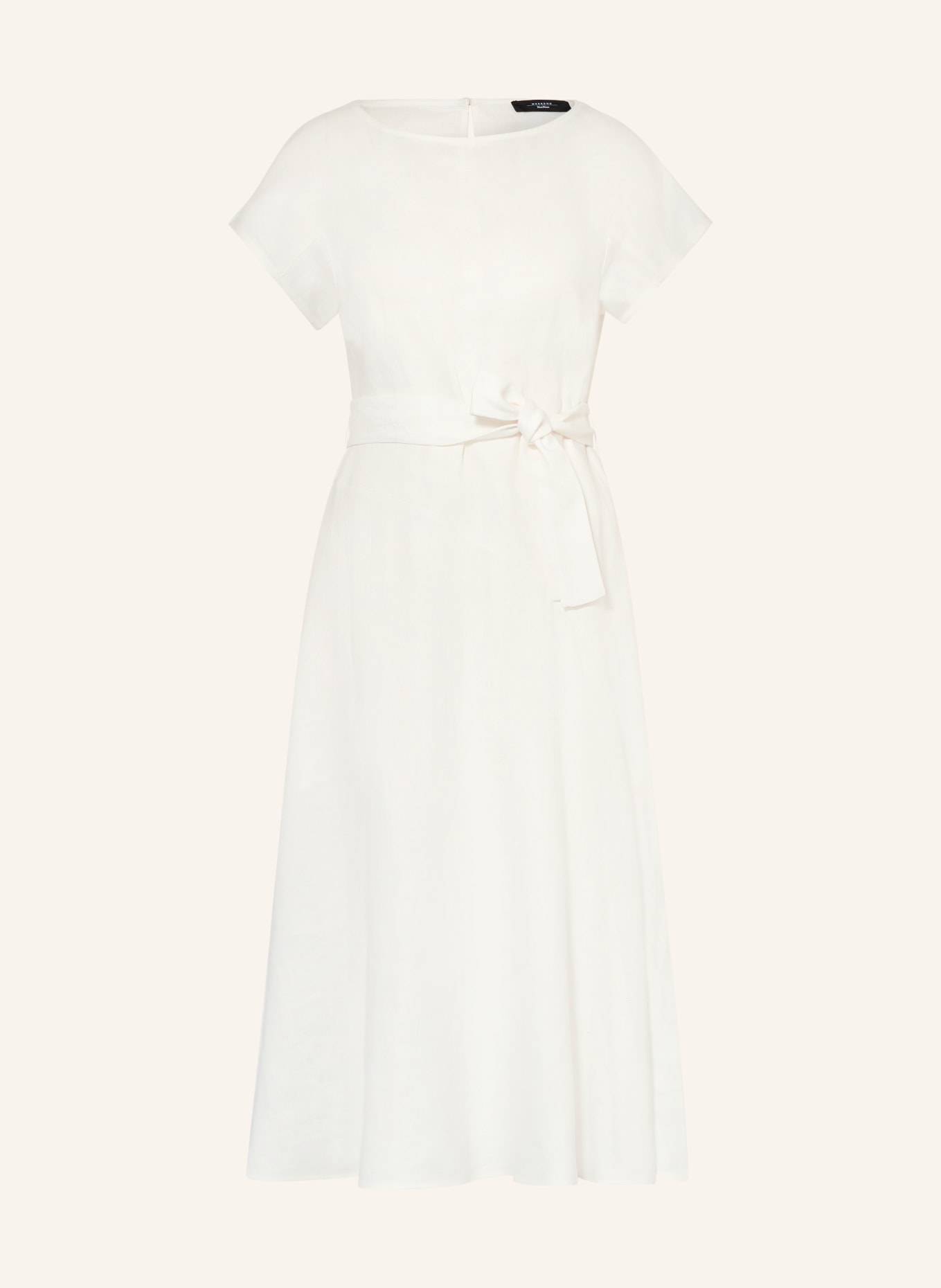 WEEKEND Max Mara ESORDIO Linen Dress: WHITE