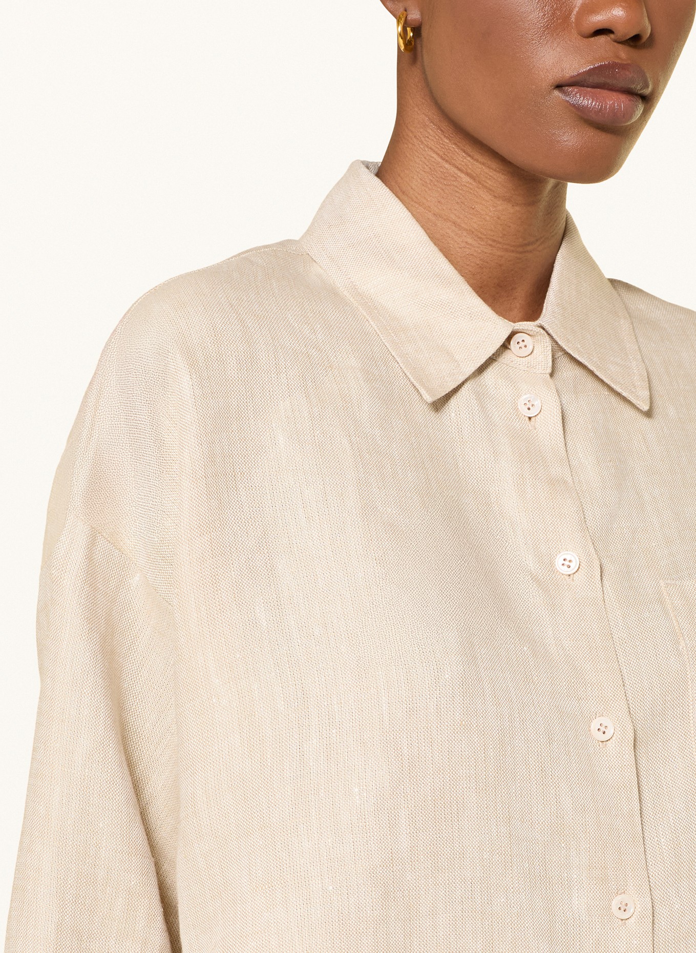 WEEKEND Max Mara Hemdbluse CAPO aus Leinen: BEIGE