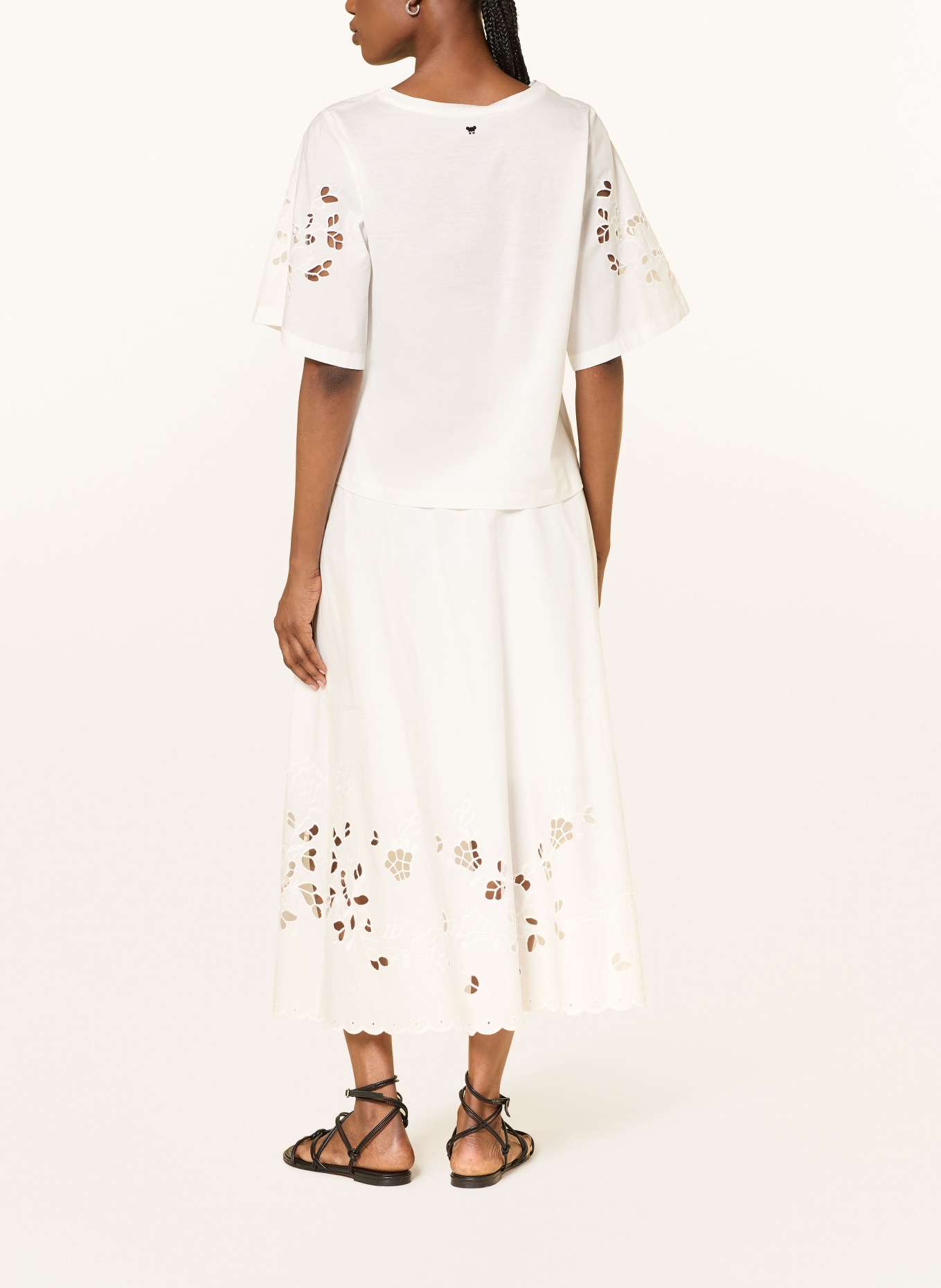 WEEKEND Max Mara TARGA-blouse met opengewerkte kant: WIT