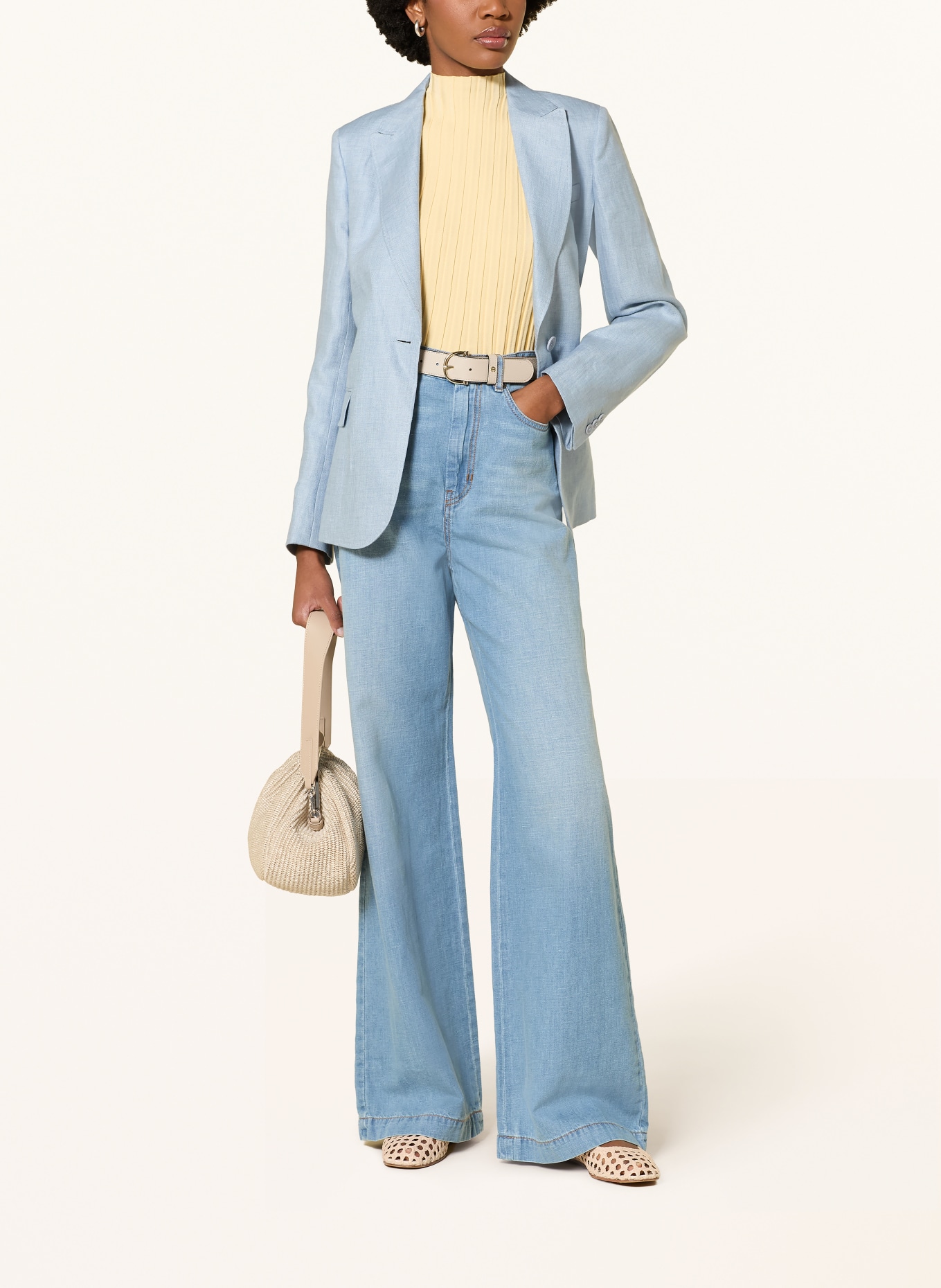 WEEKEND Max Mara Jean à jambes larges LATINO: 006 NAVY