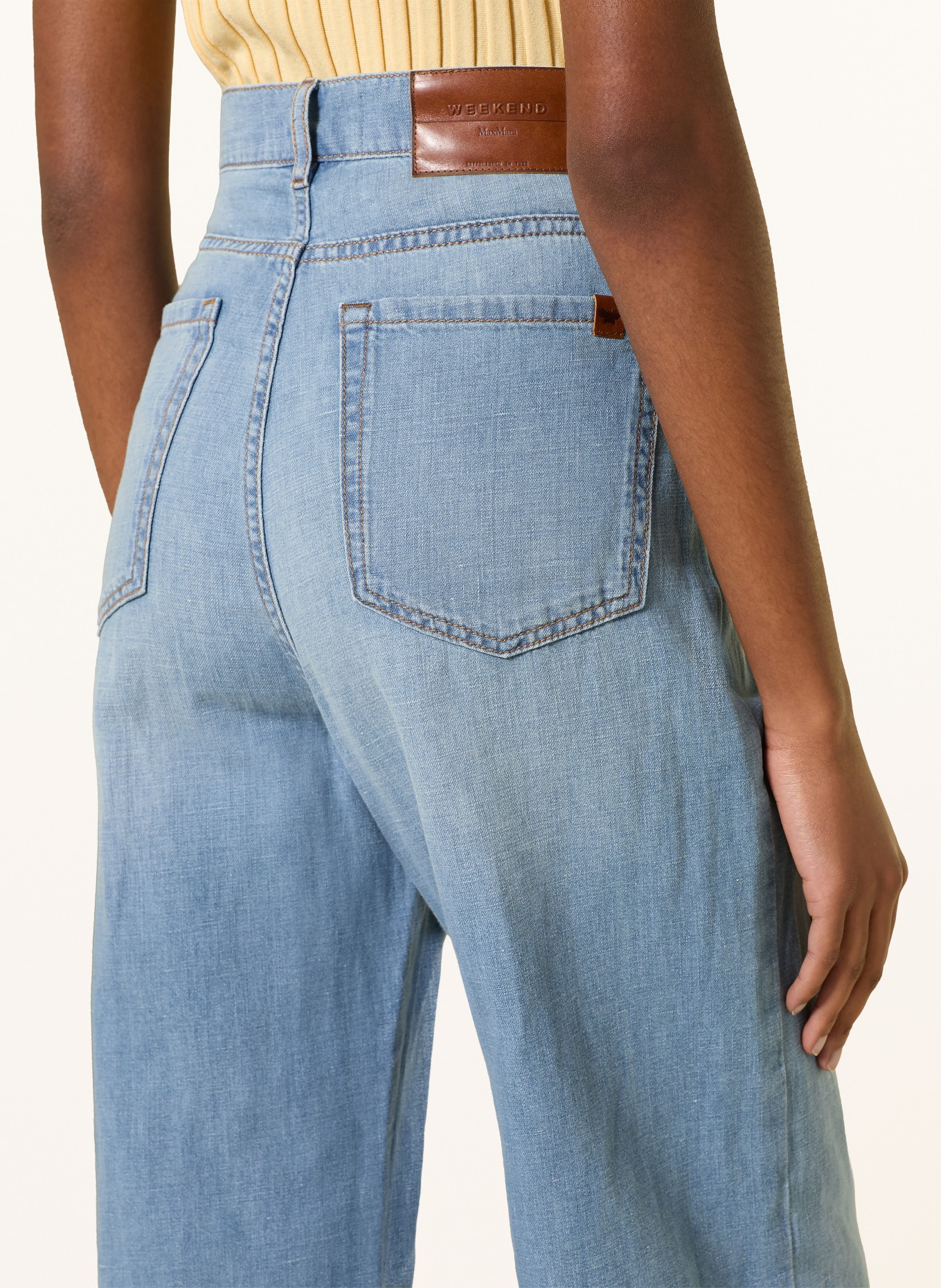 WEEKEND Max Mara Jean à jambes larges LATINO: 006 NAVY