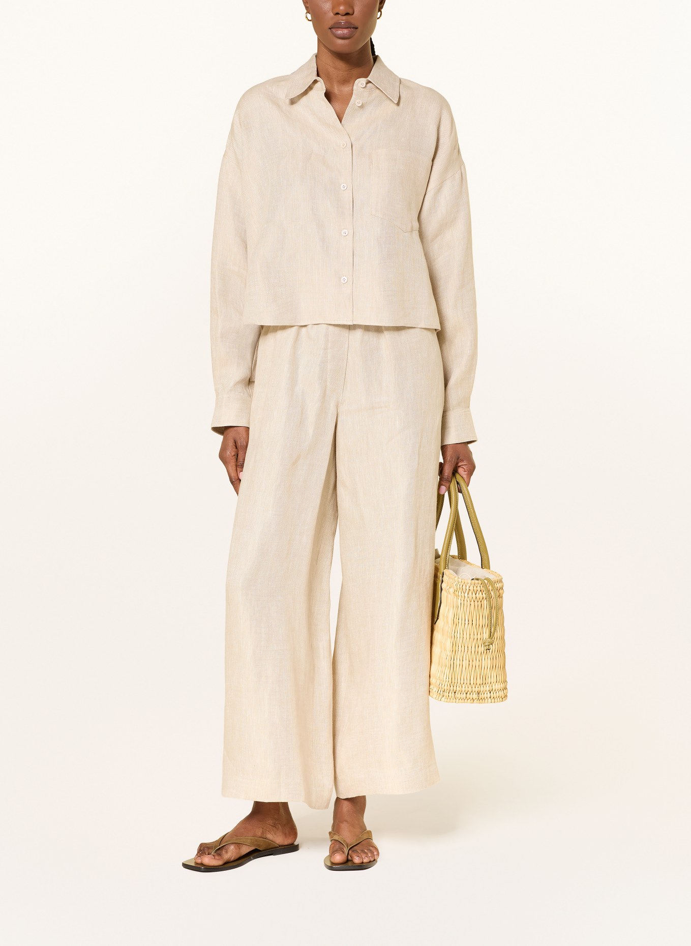 WEEKEND Max Mara 7/8-Hose FELINO aus Leinen: BEIGE