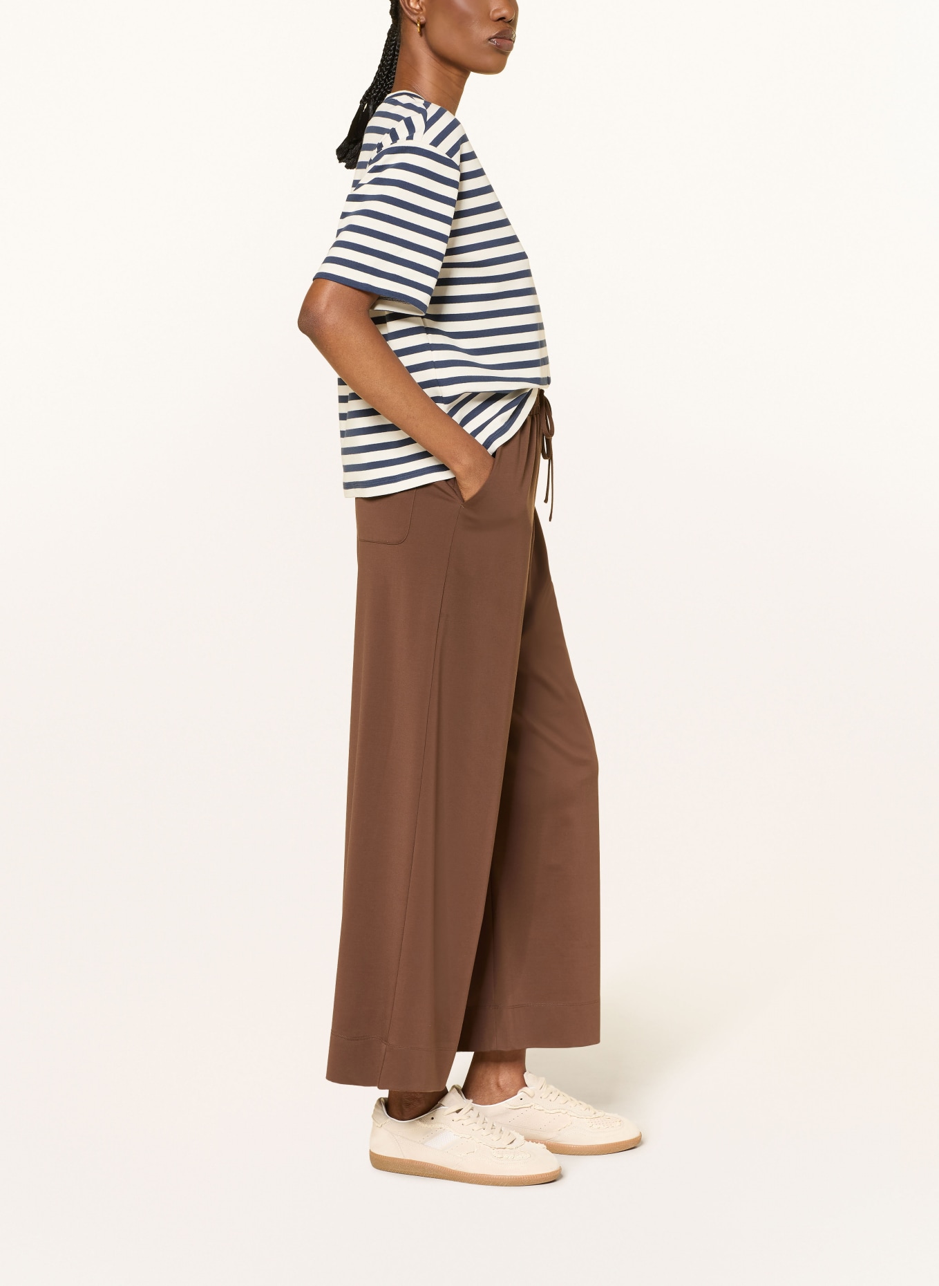 WEEKEND Max Mara Spodnie 7/8 MODICO z dżerseju: BRĄZOWY